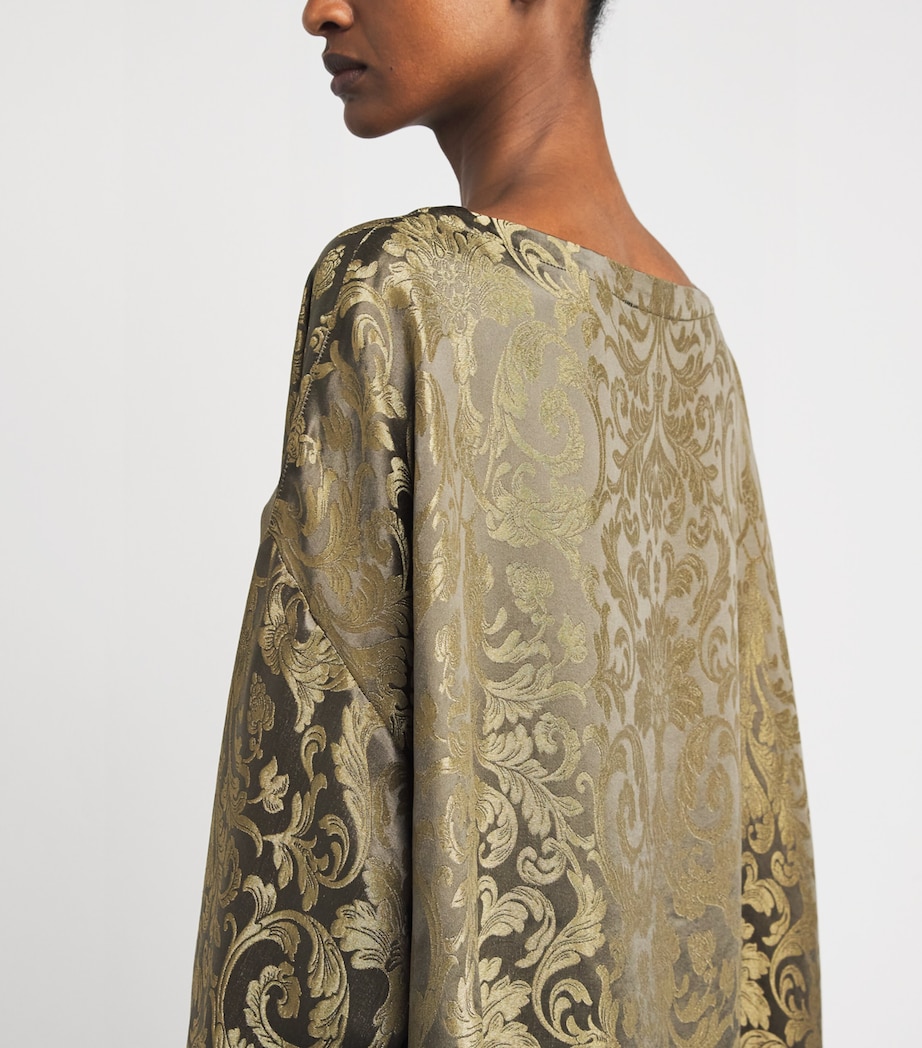 Metallic Jacquard Midi Dress OLIVDARK Image 4