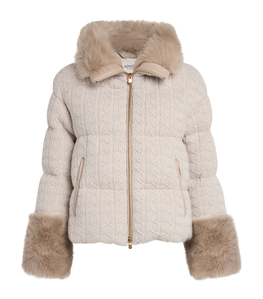Cashmere Padded Jacket N42BEIGE - CANVAS Image 1