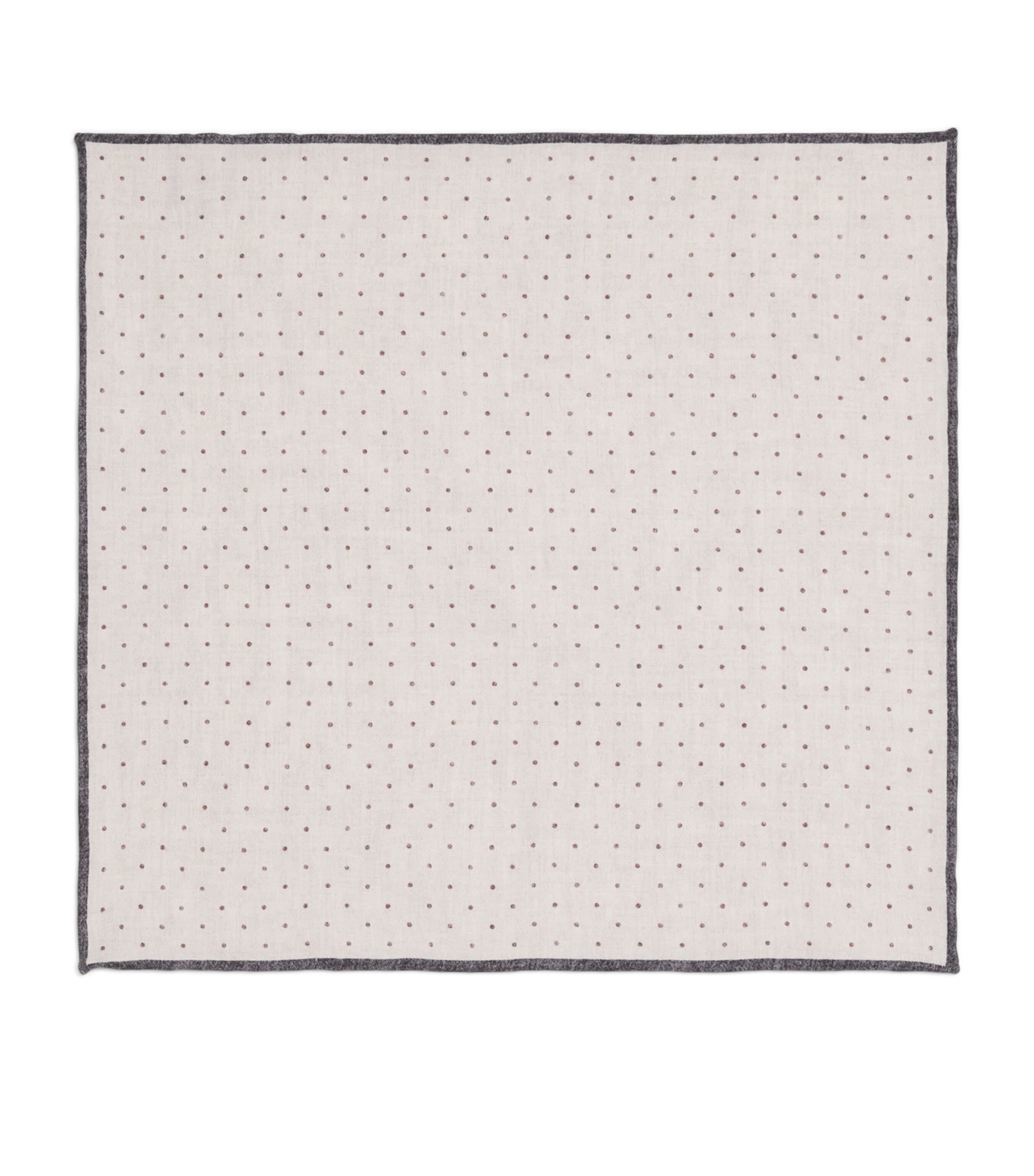 Eleventy Cotton-Wool Geometric Pocket Square Moro E Avorio Image 1