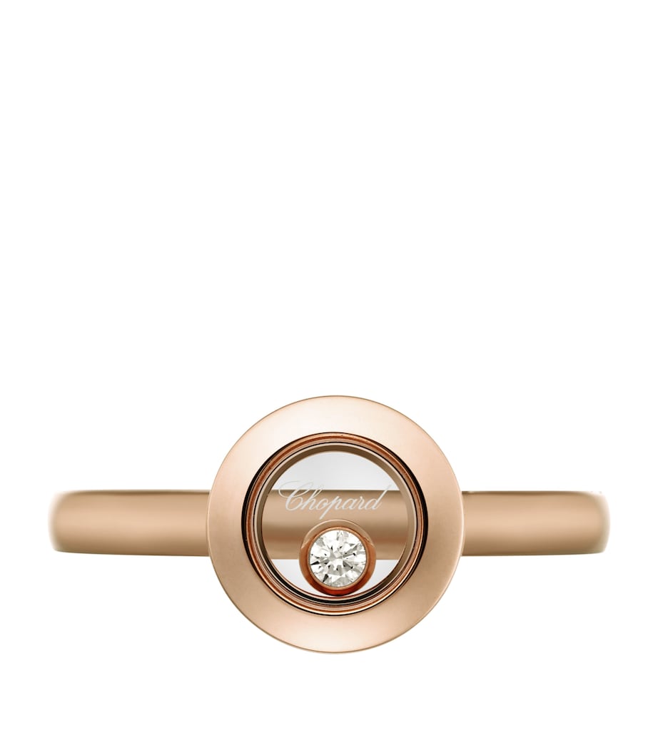 Rose Gold and Diamond Happy Diamonds Icons Ring Image 3