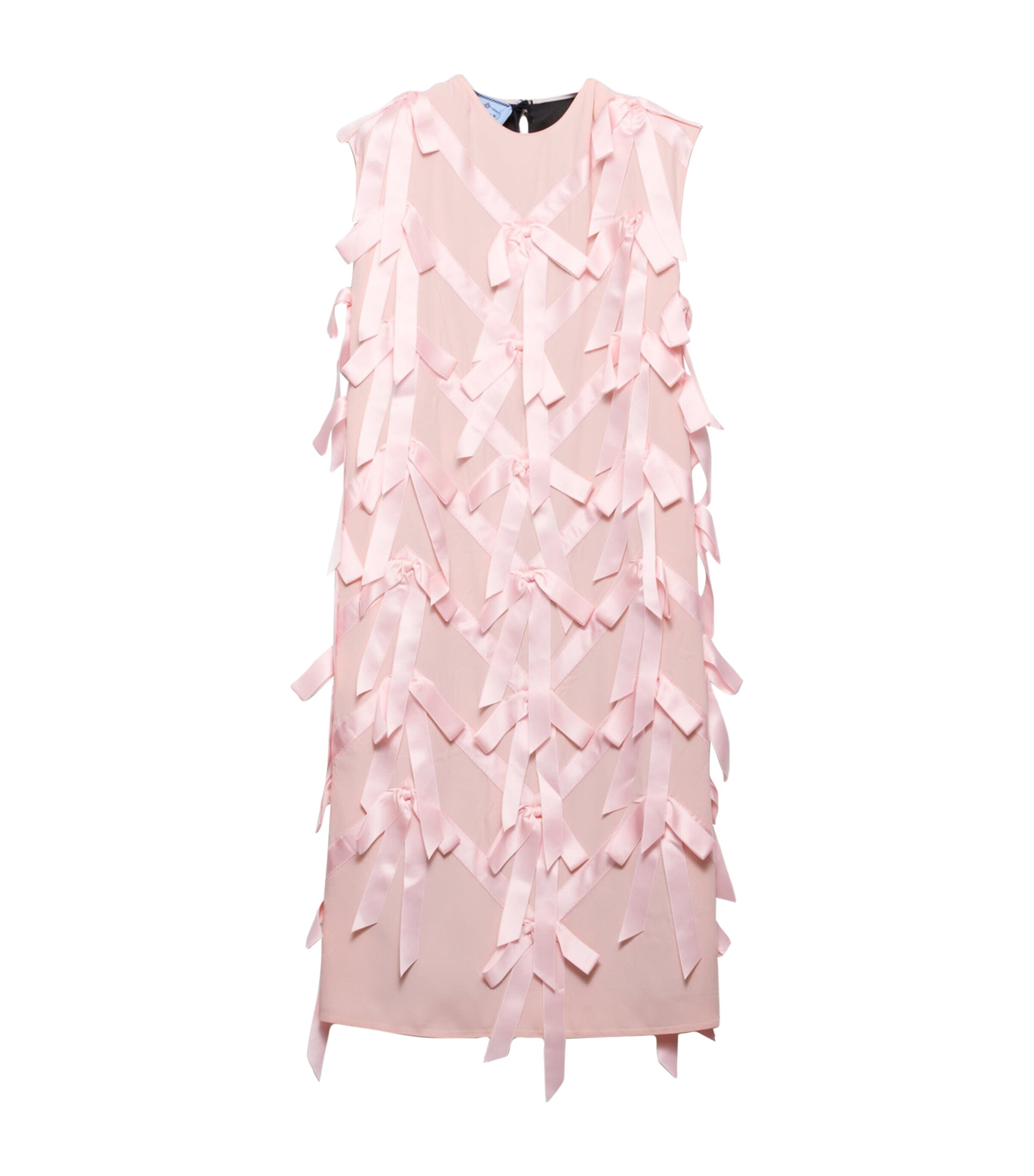 Prada Womens Bow-Detail Midi Dress Image 1