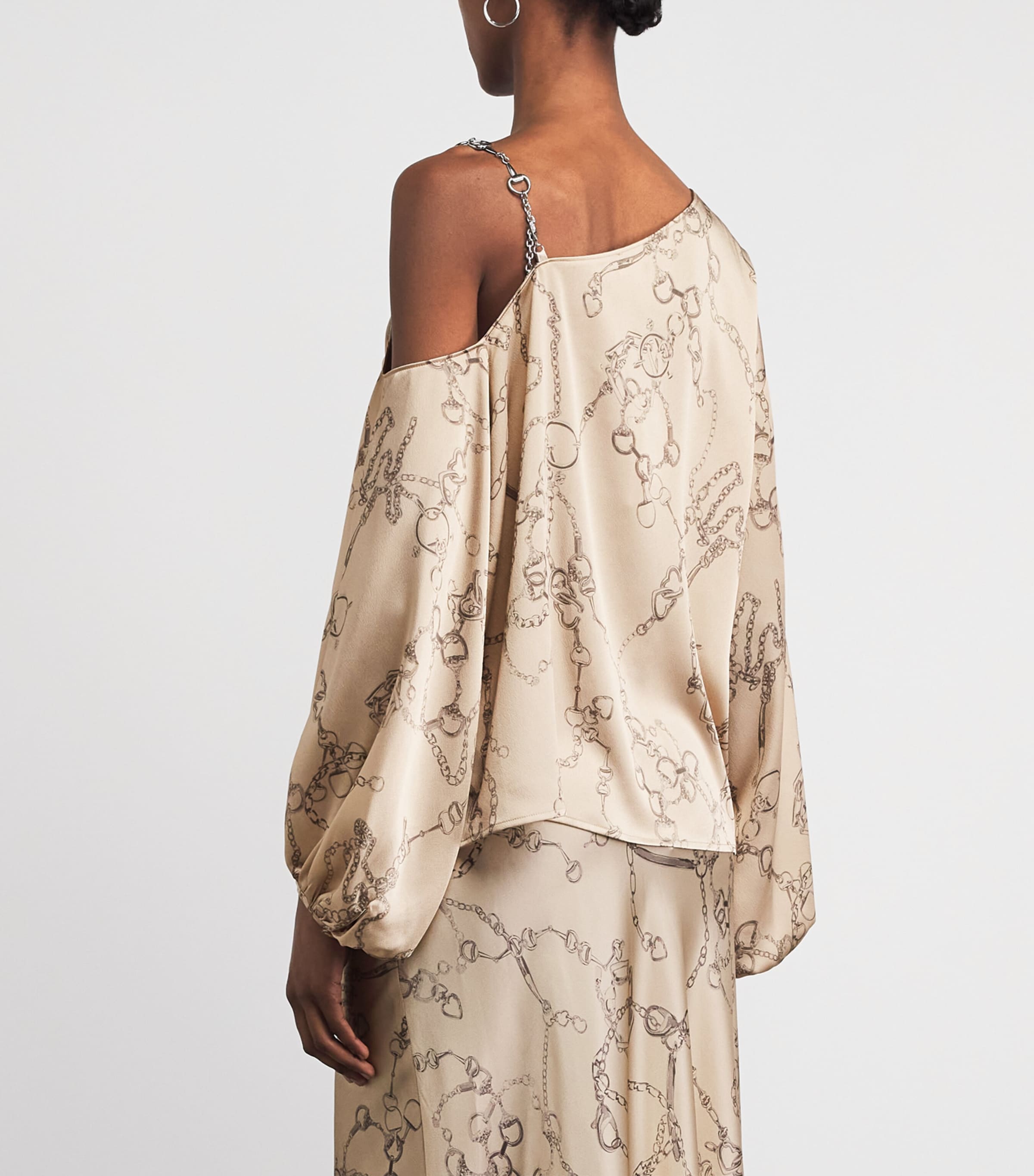 L'Agence Womens One-Shoulder Asami Blouse Gbuu Mcdmia Hrt Chn Image 5