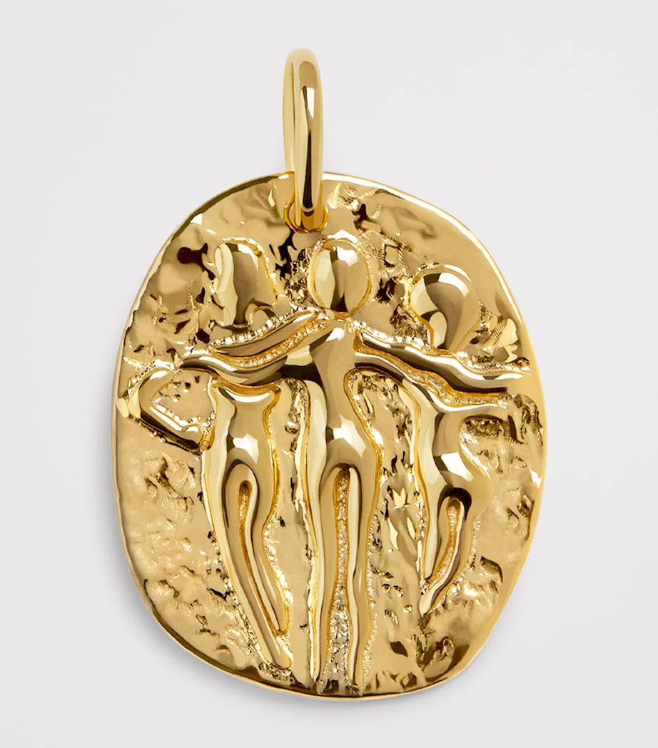 Monica Vinader Gold Vermeil Talisman Sisterhood Pendant Gold Vermeil Image 4
