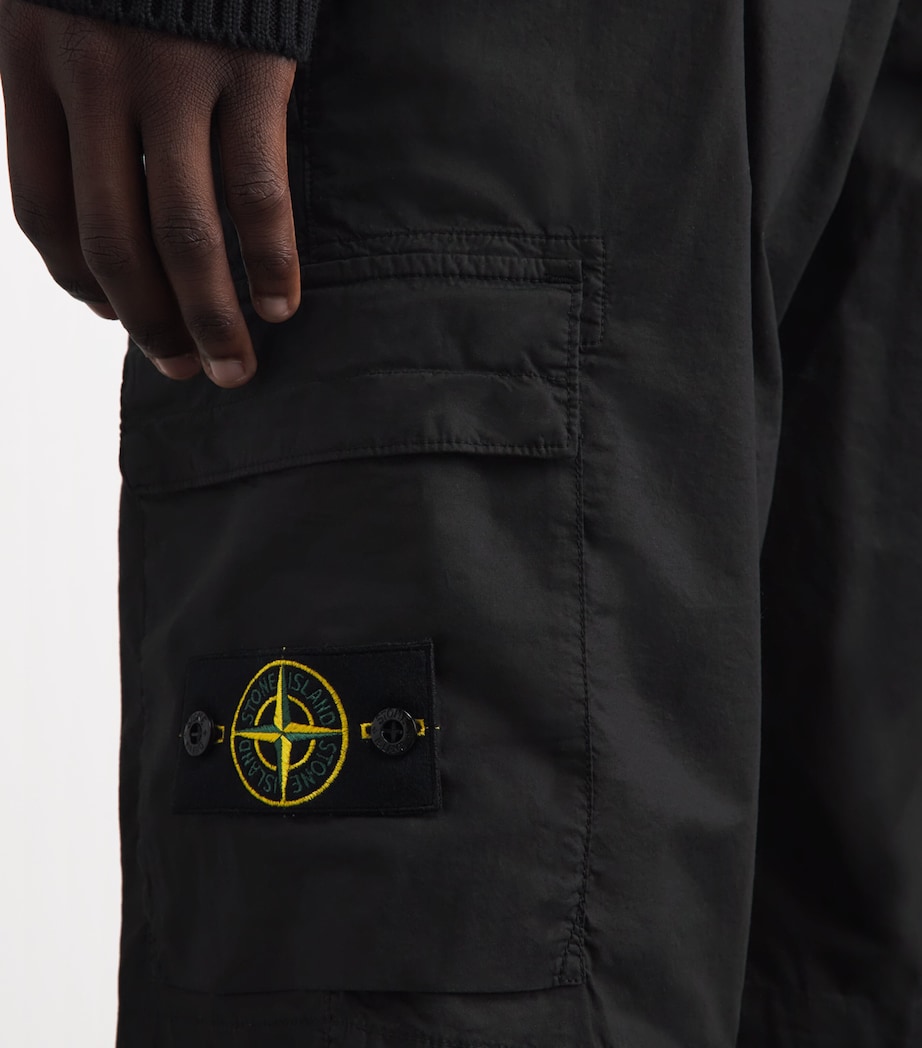 Stone Island Mens Stretch-Cotton Cargo Shorts Image 3