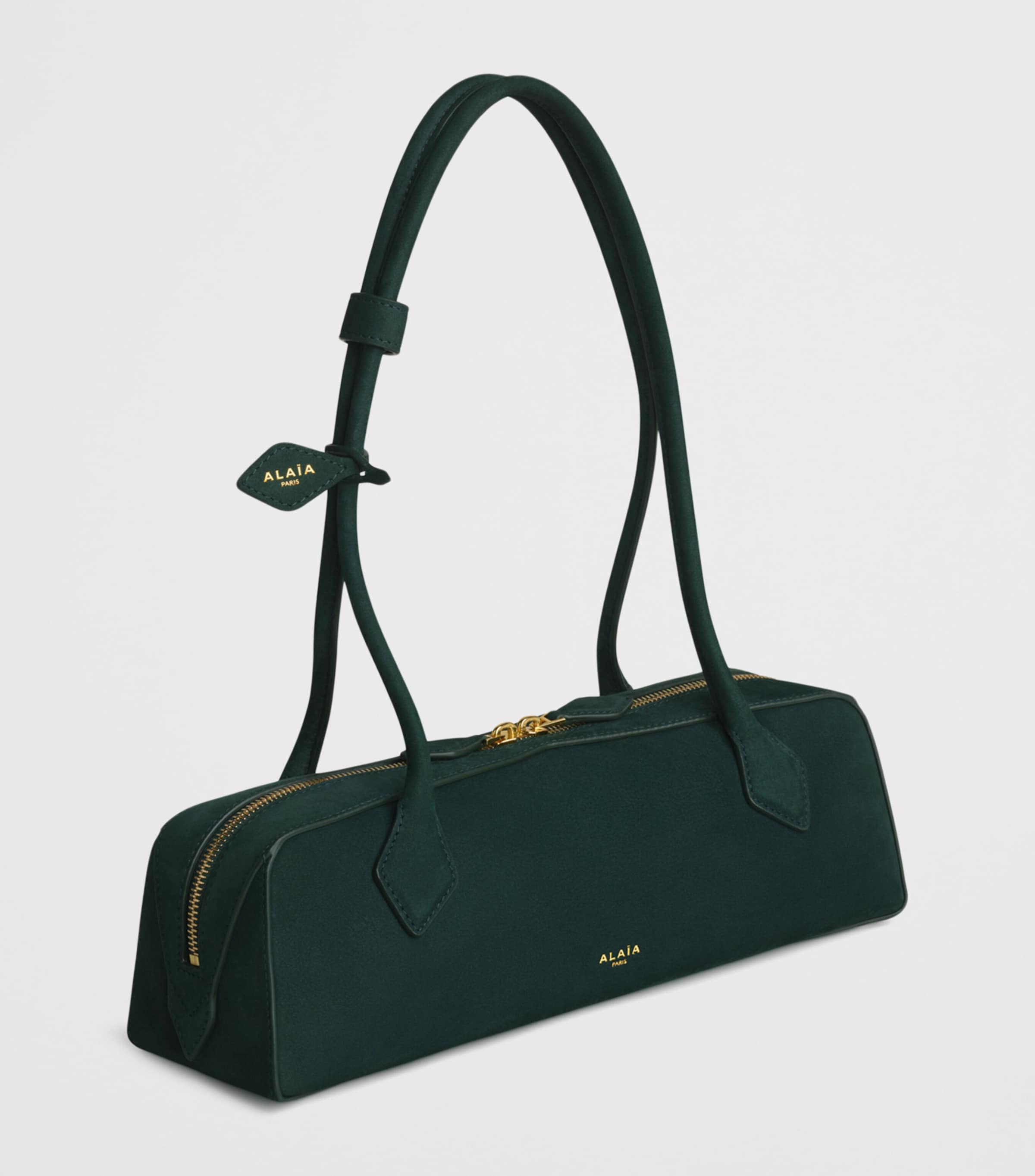 Alaïa Medium Suede Le Teckel Shoulder Bag Or Image 2