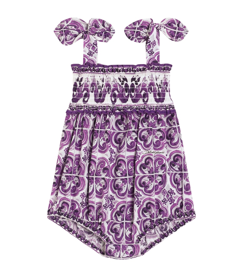 Cotton Majolica Print Bodysuit (0-24 Months) I03TN-MAIOLICA Image 1