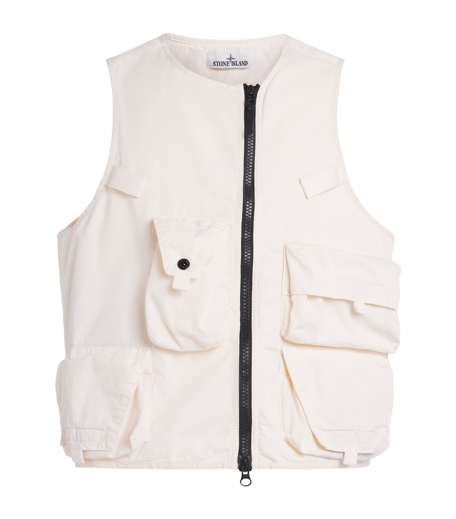 Stone Island Mens Ripstop Zip-Up Gilet Image 1