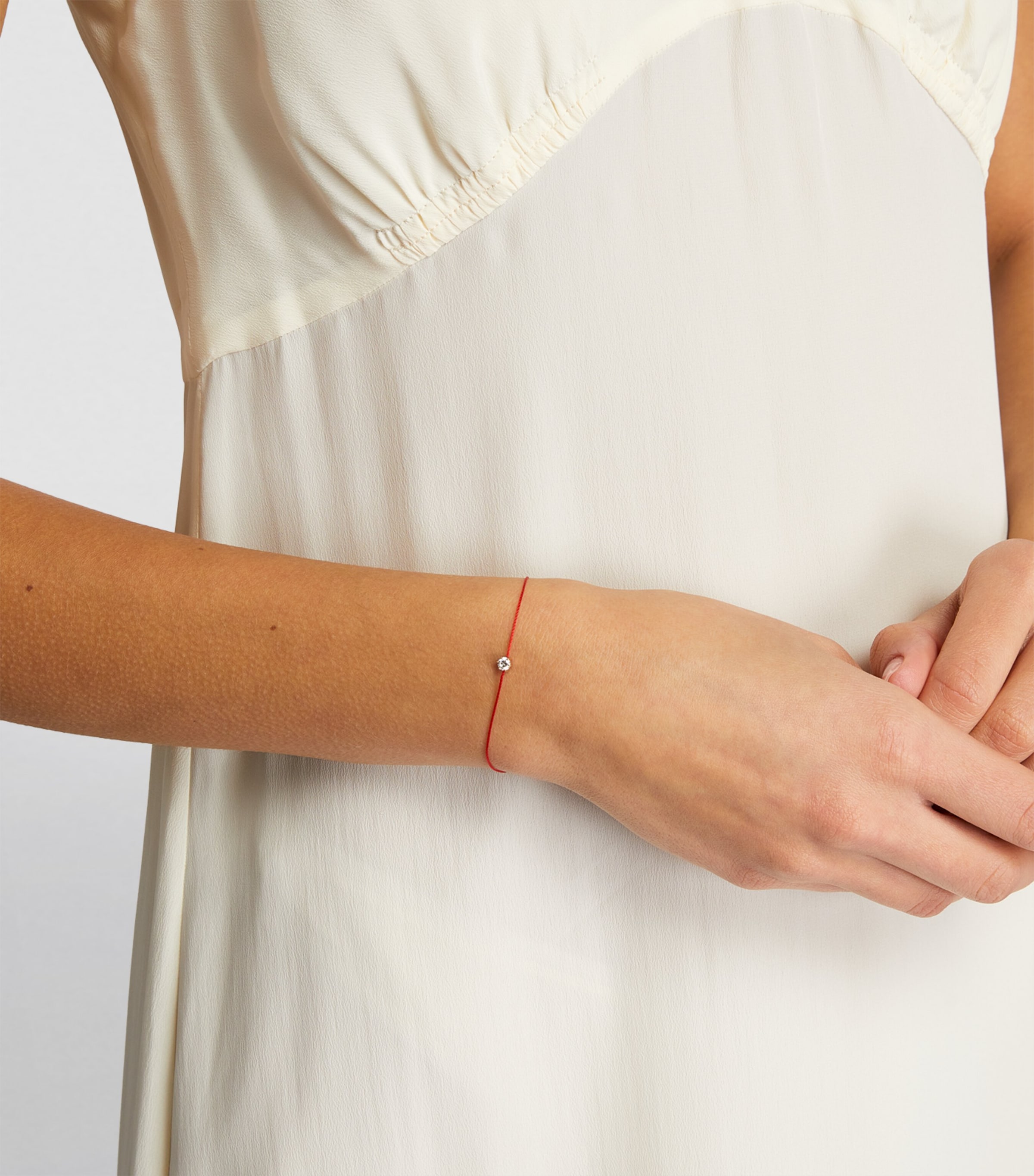 White Gold and Diamond So Absolu Thread Bracelet WHITE GOLD Image 4