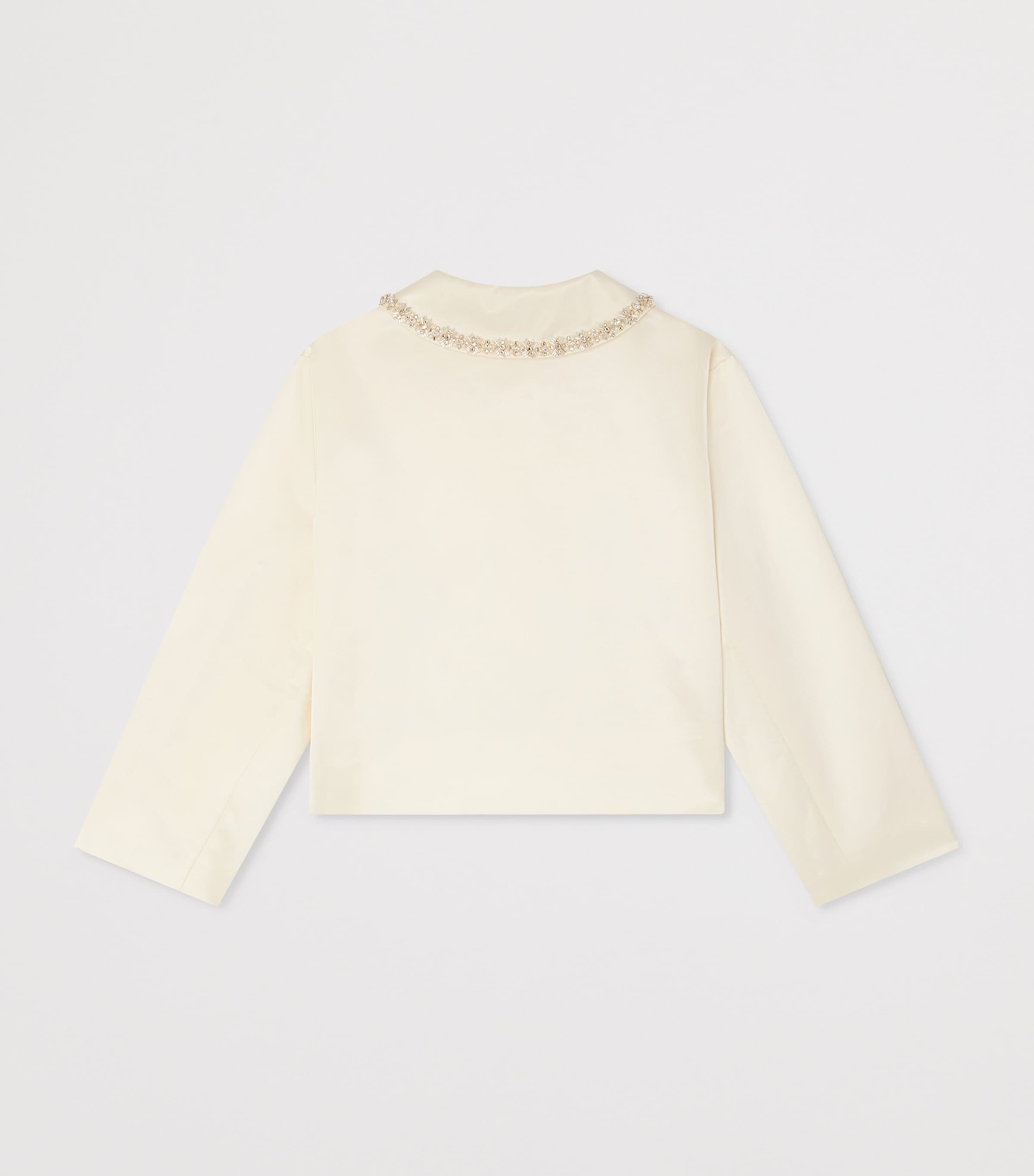 Bonpoint Twill Crystal-Embellished Jacket (10-14 Years) Upb Ivoire Image 2