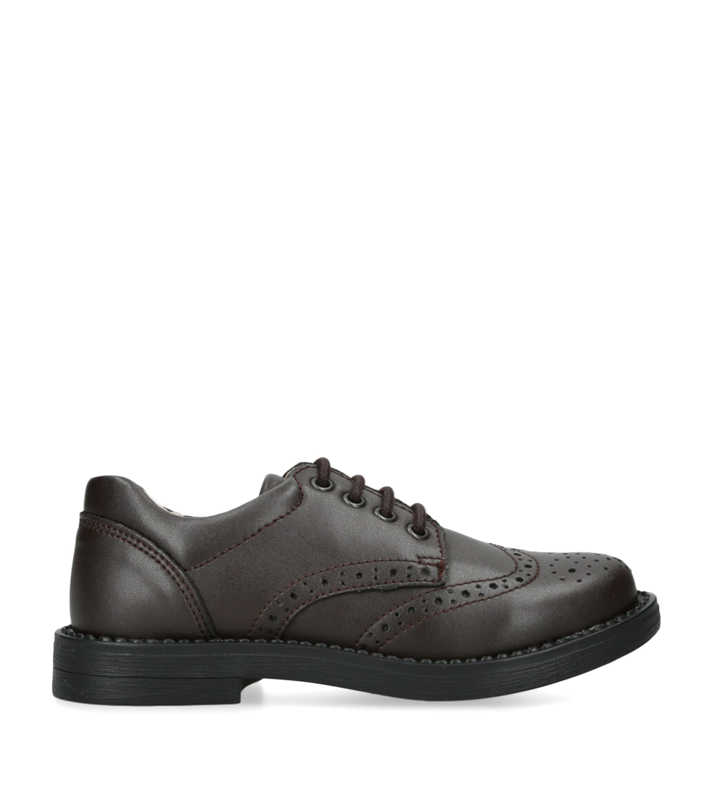 Trotters Kids' Leather Hamish School Shoes In Brown