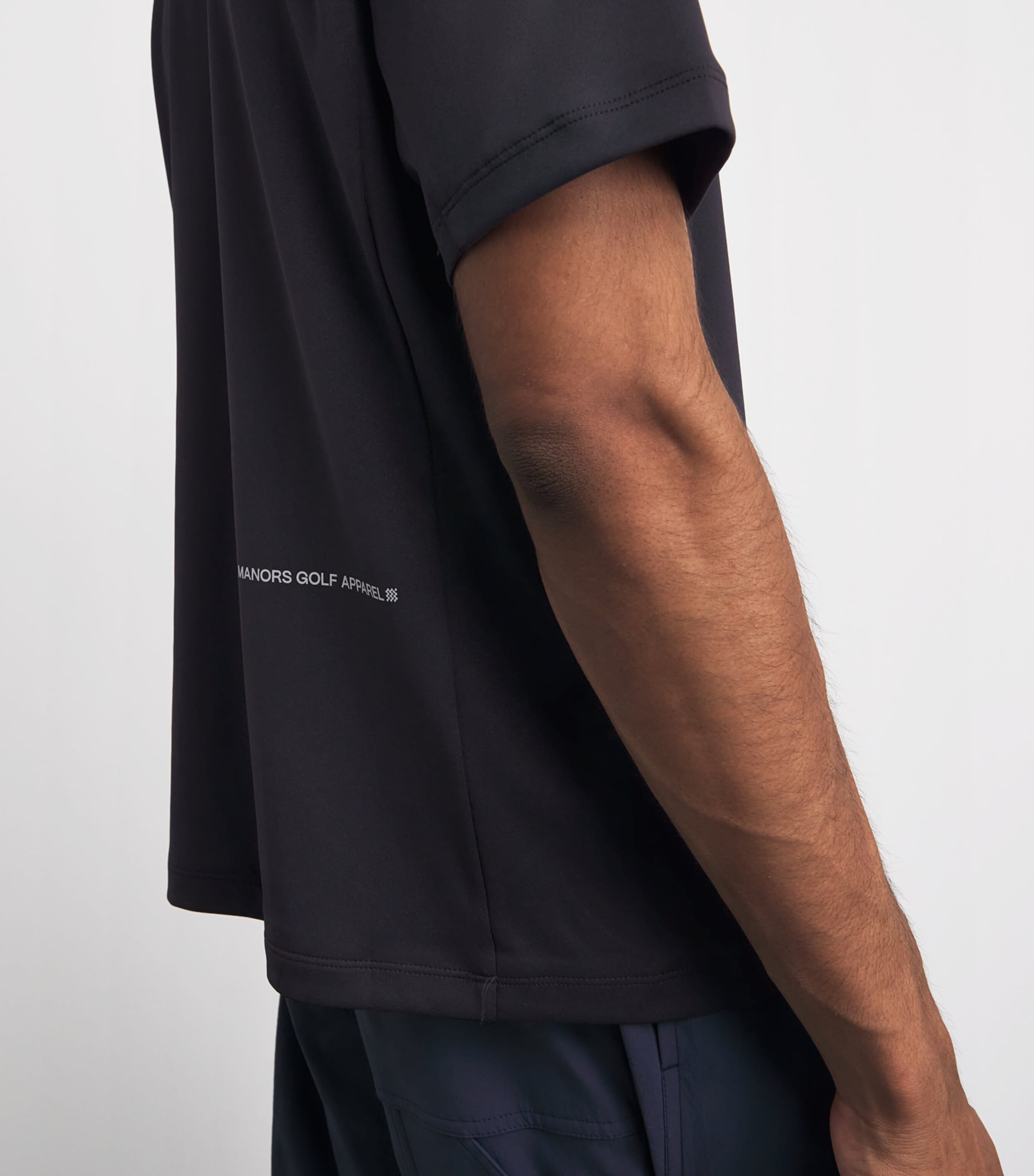 Manors Mens Course Polo Shirt Black Image 3