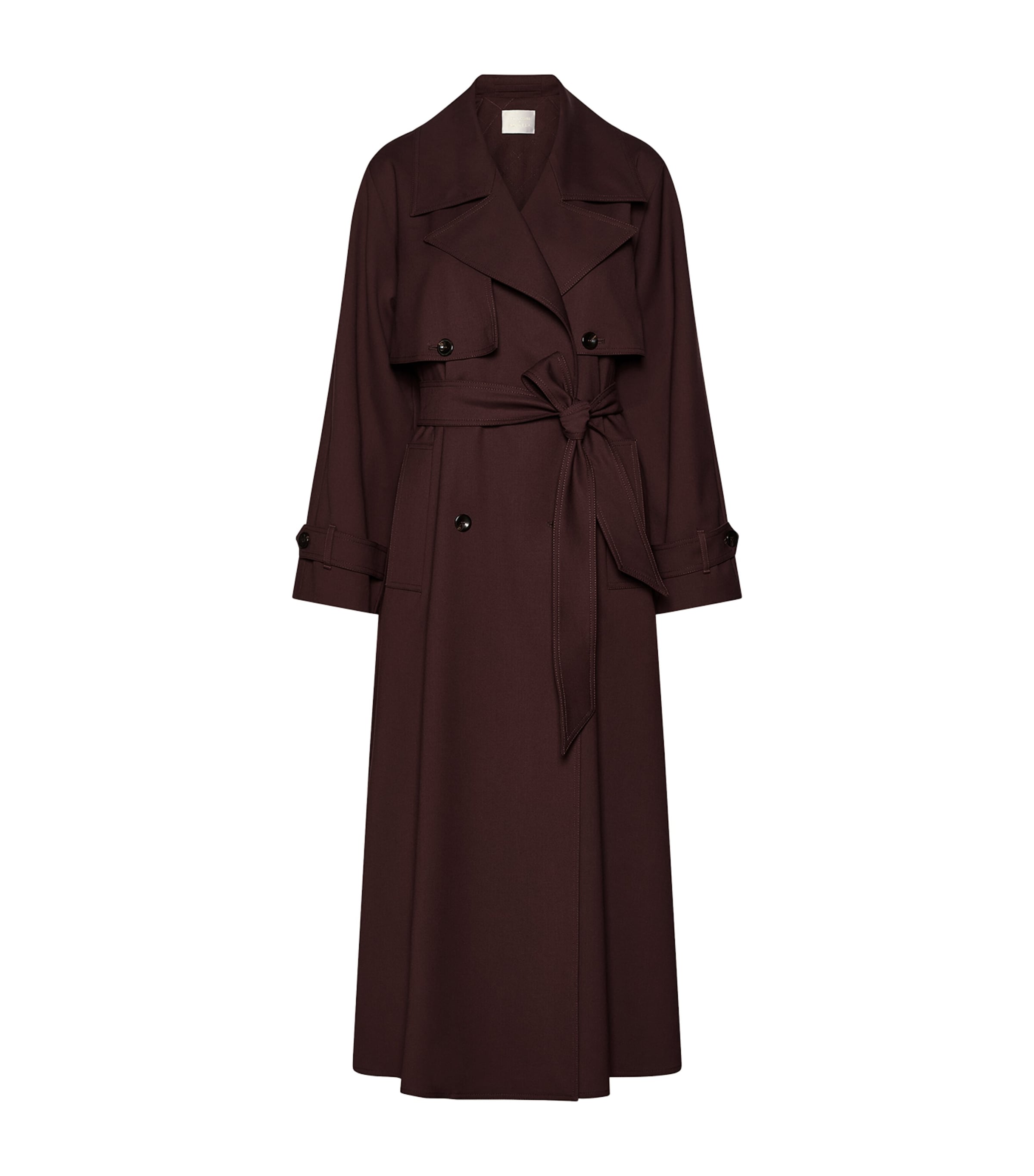 Marella Womens Trench Coat Chocolate Image 1
