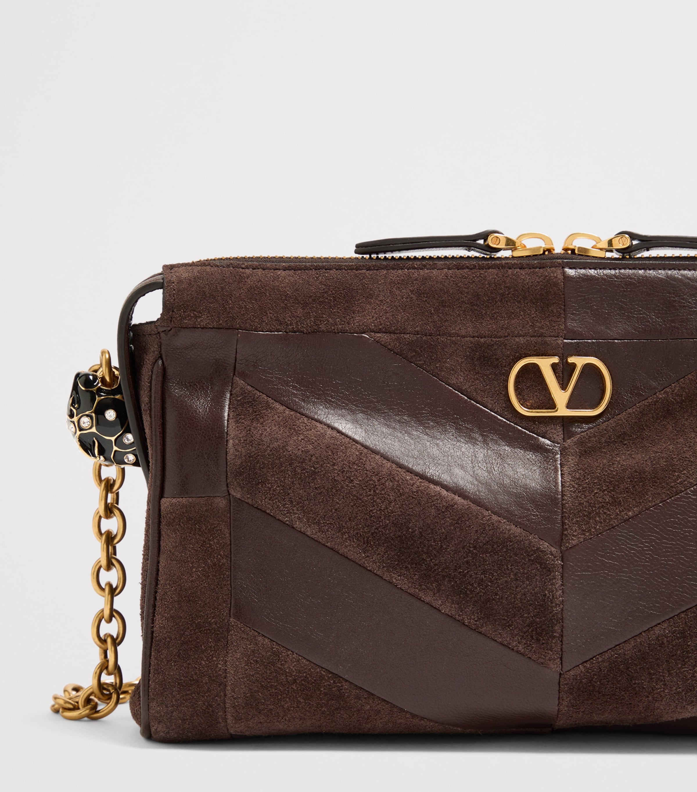 Valentino Garavani Small Leather Panthea Shoulder Bag Image 5