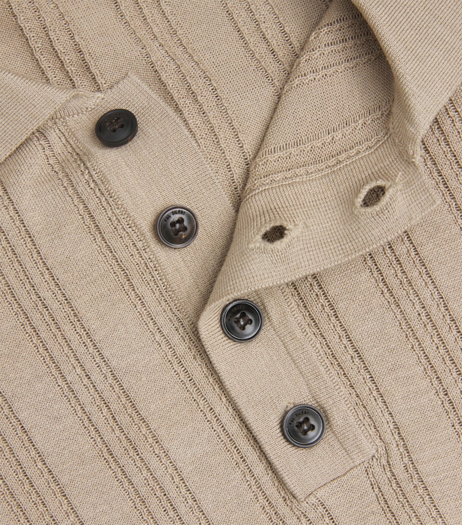 Silk-Cotton Polo Shirt 37 LIGHT BROWN Image 5