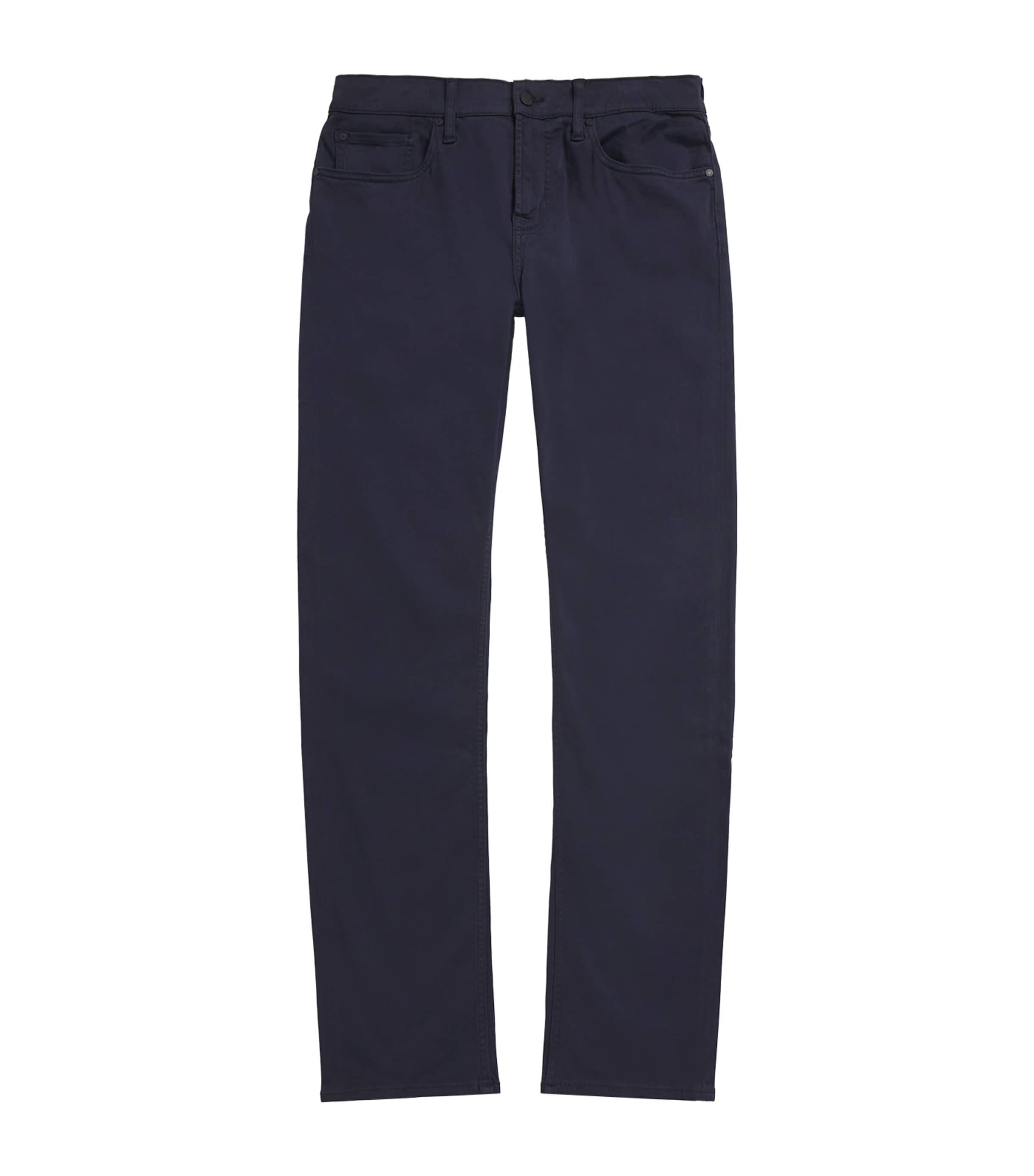 7 For All Mankind Mens Slimmy Lux Performance Plus Jeans Stretch Sateen Navy Image 1