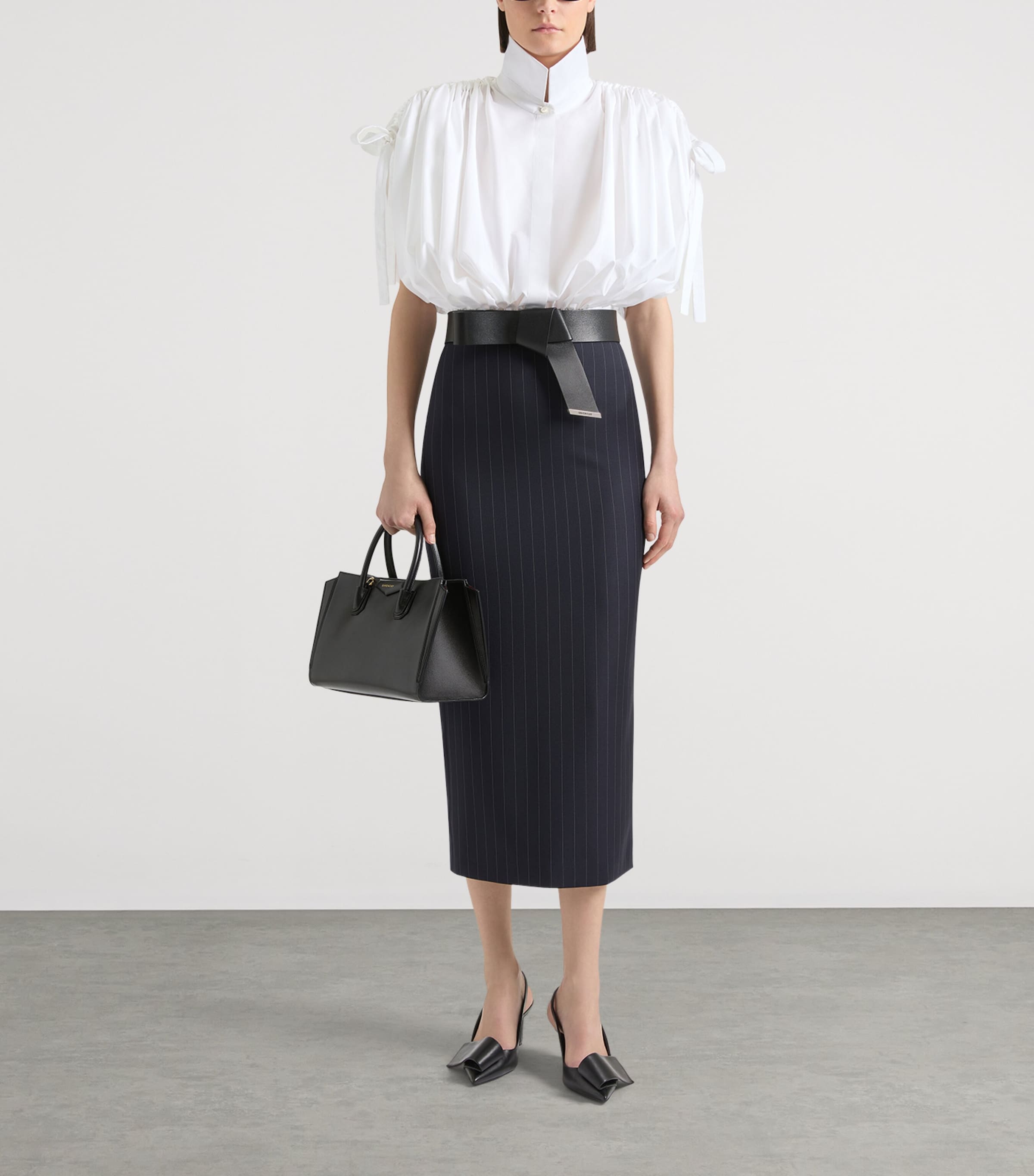 Givenchy Womens Wool Midi Skirt Image 2