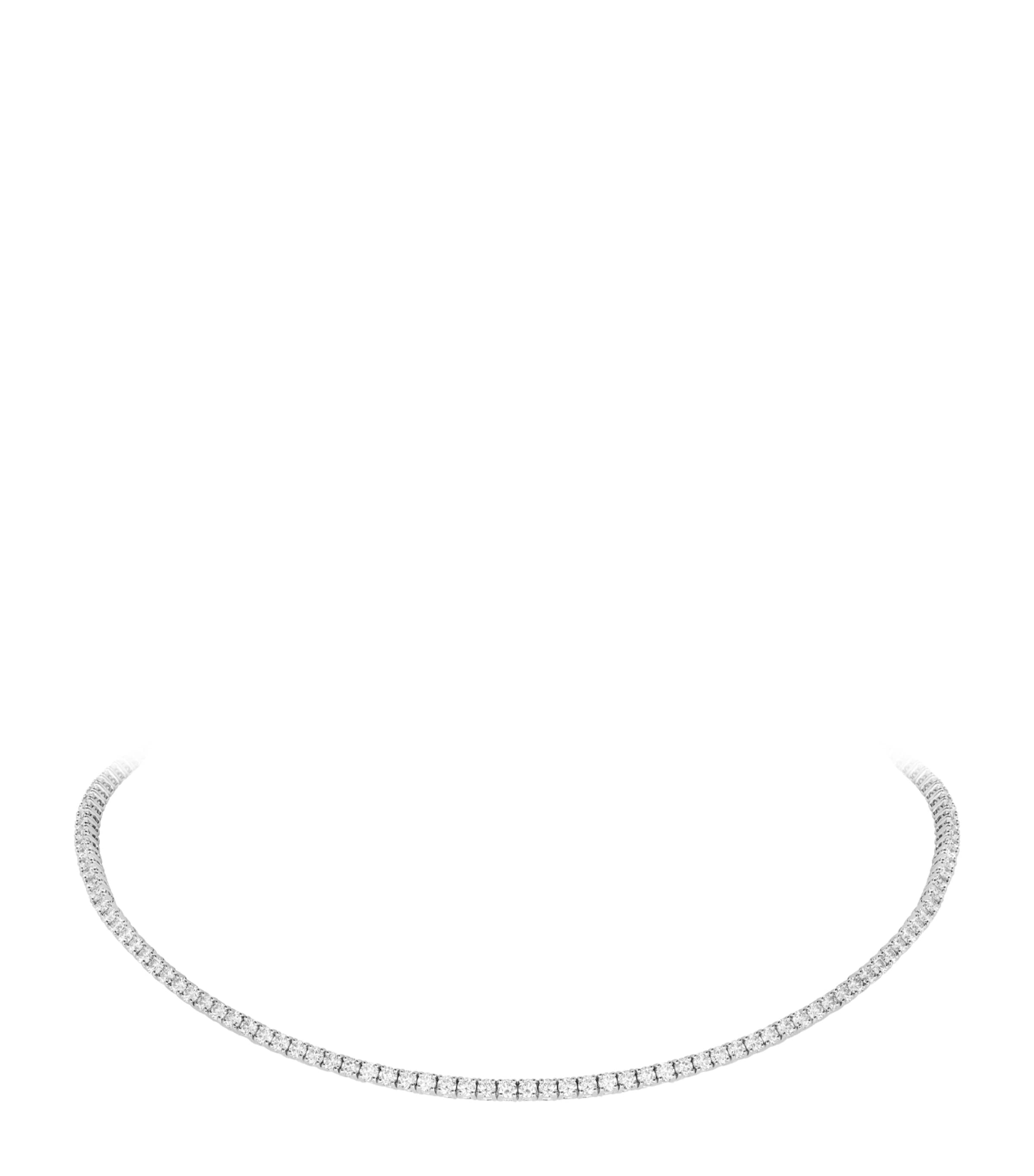 White Gold and Diamond Rivière Vendôme Necklace WHITE GOLD Image 3