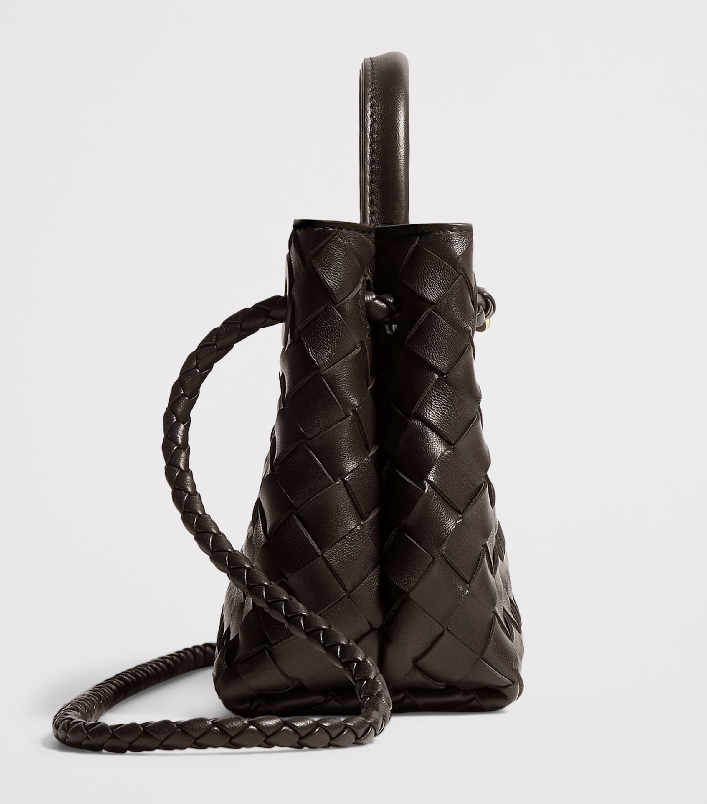 Bottega Veneta Womens Mini Leather Andiamo Top-Handle Bag Image 5