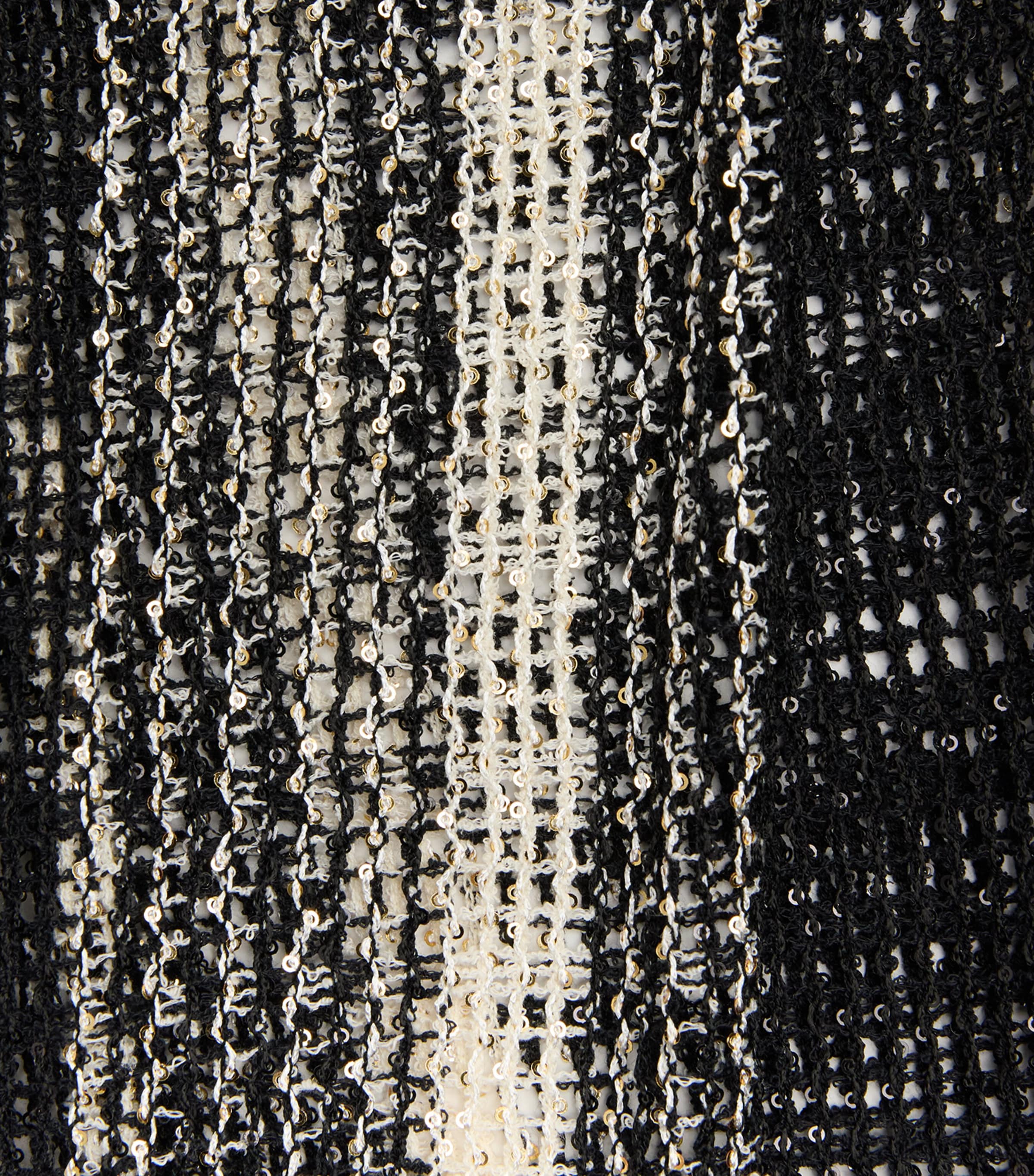 Missoni Womens Crochet Stripe Flared Trousers White/black Image 6