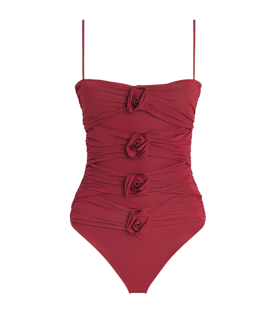 Maygel Coronel Womens Roses Torres Swimsuit Merlot Image 1