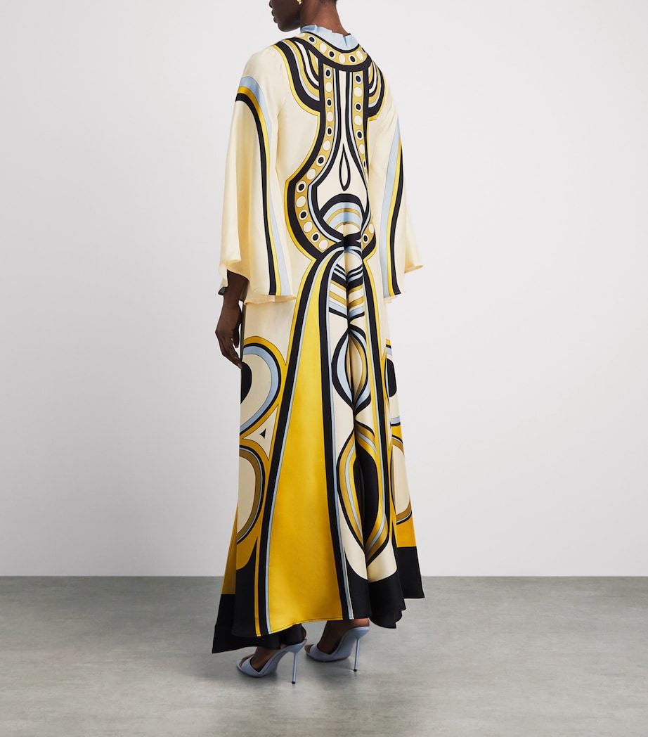 La Doublej Womens Silk Magnifico Maxi Dress Placée Image 4