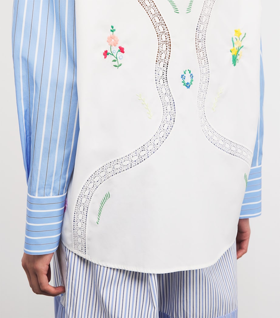 Cotton Poplin Stripe Shirt LIGHT BLUE Image 6