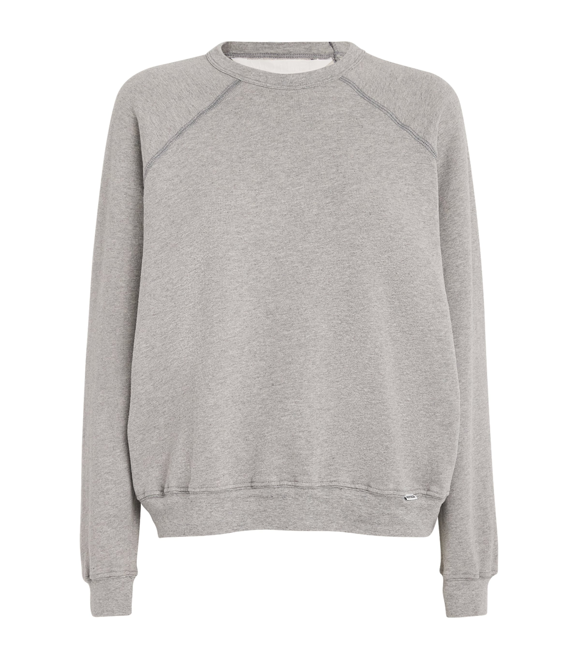 Mother Cotton The Biggie Concert Sweatshirt In Grey
