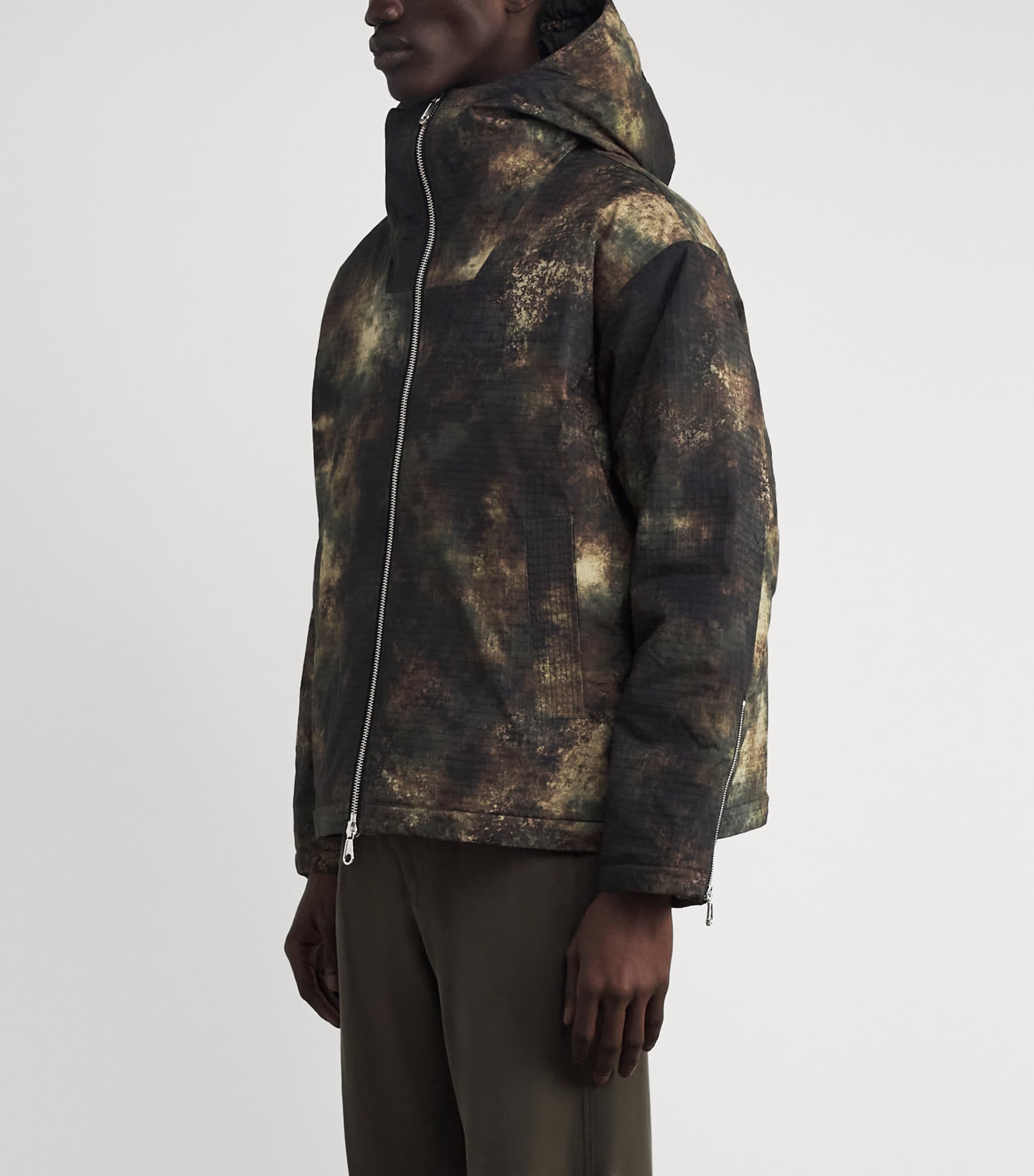 Canvas Camo Print Cropped Parka Jacket DIGICAMO Image 3