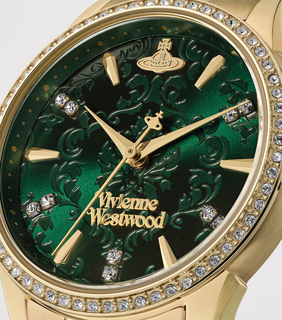 Vivienne Westwood Stainless Steel Little Wallace Watch 32mm Gold Green Image 7