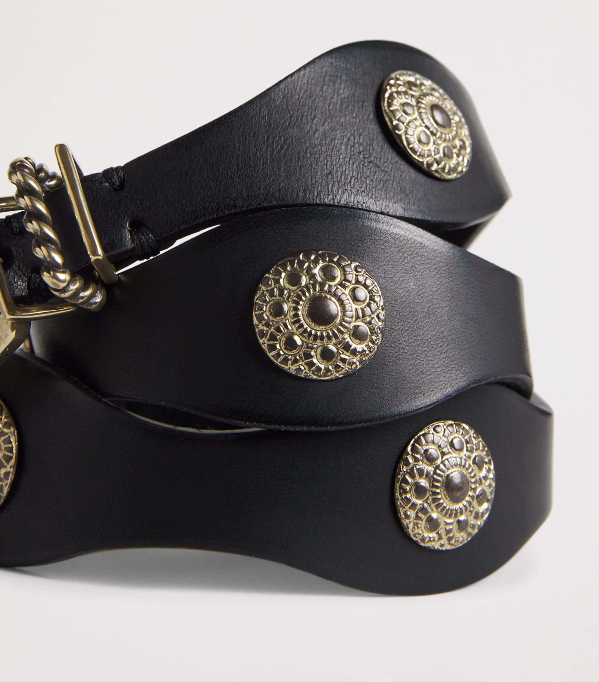 Leather Studded Belt N0000 Image 5