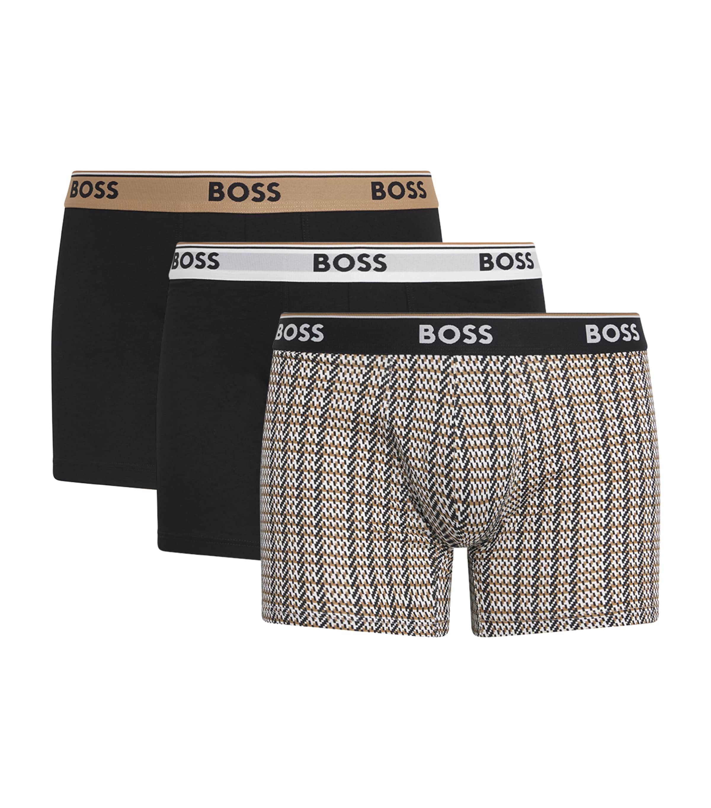 Hugo Boss Stretch-cotton Power Boxer Briefs In Multi