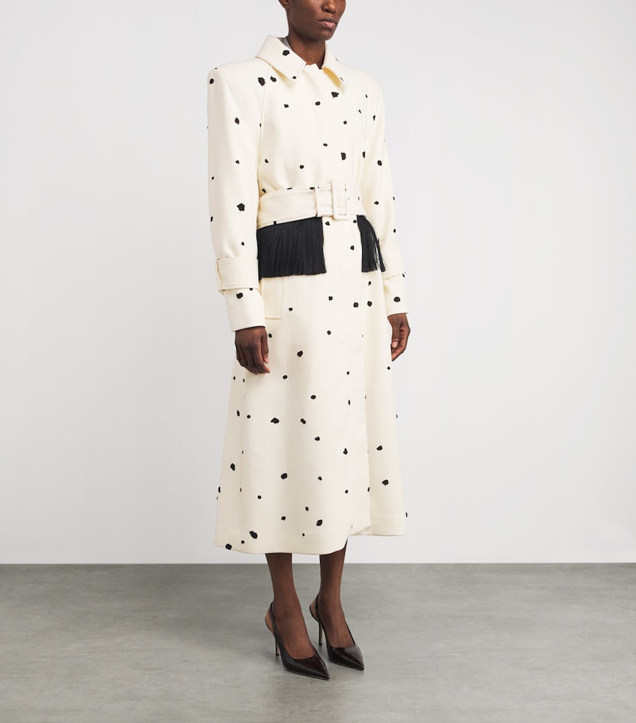 CAMILLA AND MARC Womens Spotted Ponza Coat Eggshell Image 4