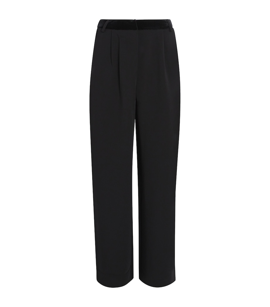 Straight Tailored Trousers BLACK Image 1