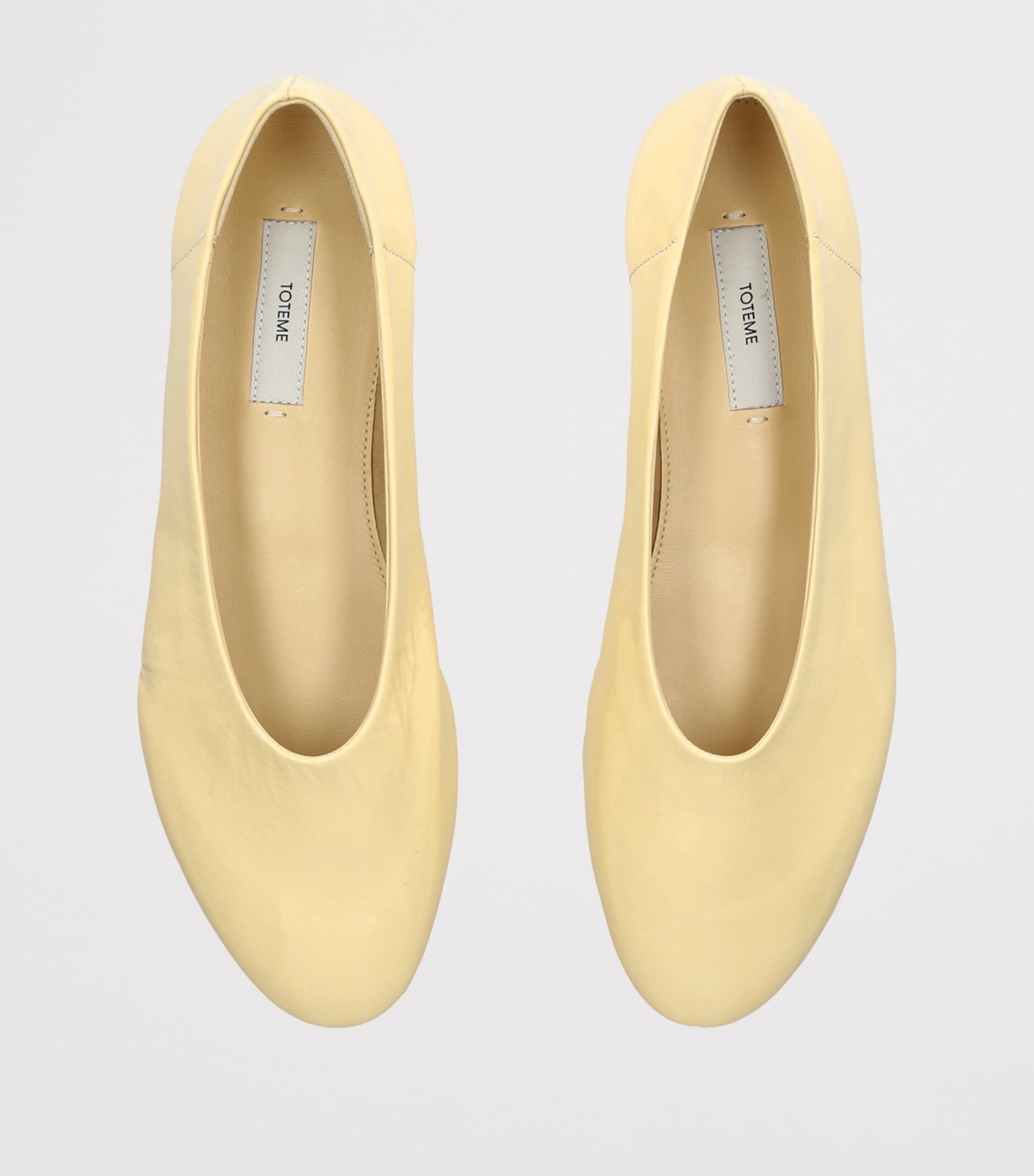 Toteme Patent Leather Slip Ballet Flats Yellow Image 3