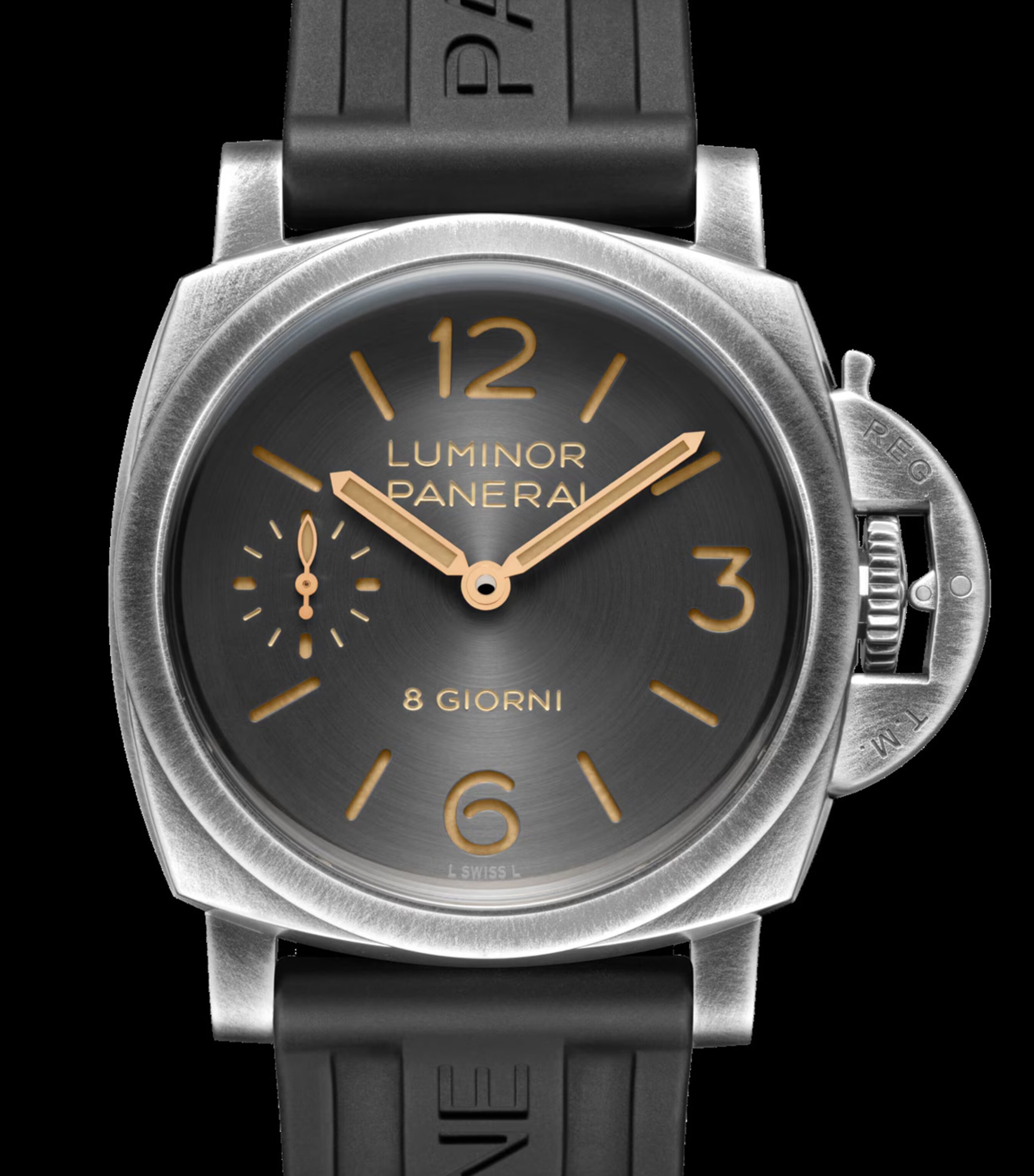 Panerai Stainless Steel Luminor 8 Giorni Watch 44mm Grey Image 2