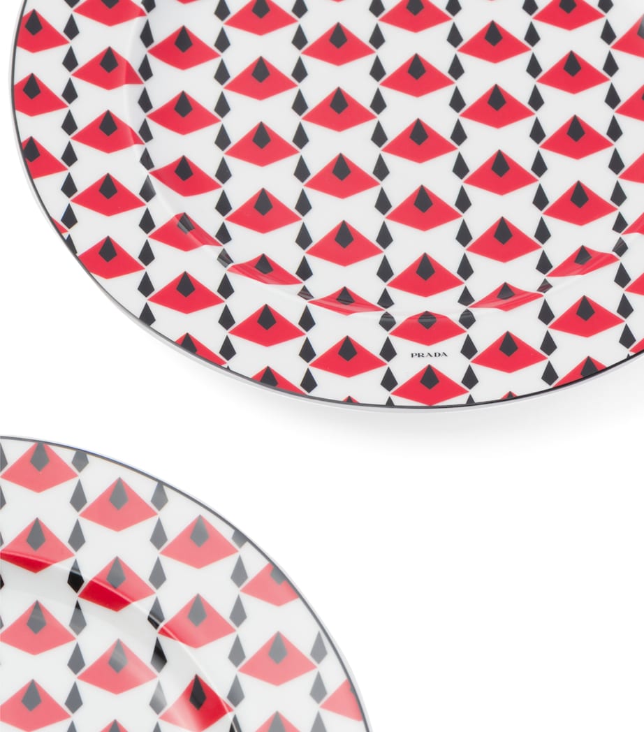 Set of 2 Porcelain Vienna Dessert Plates (22cm) F0E5X Image 5