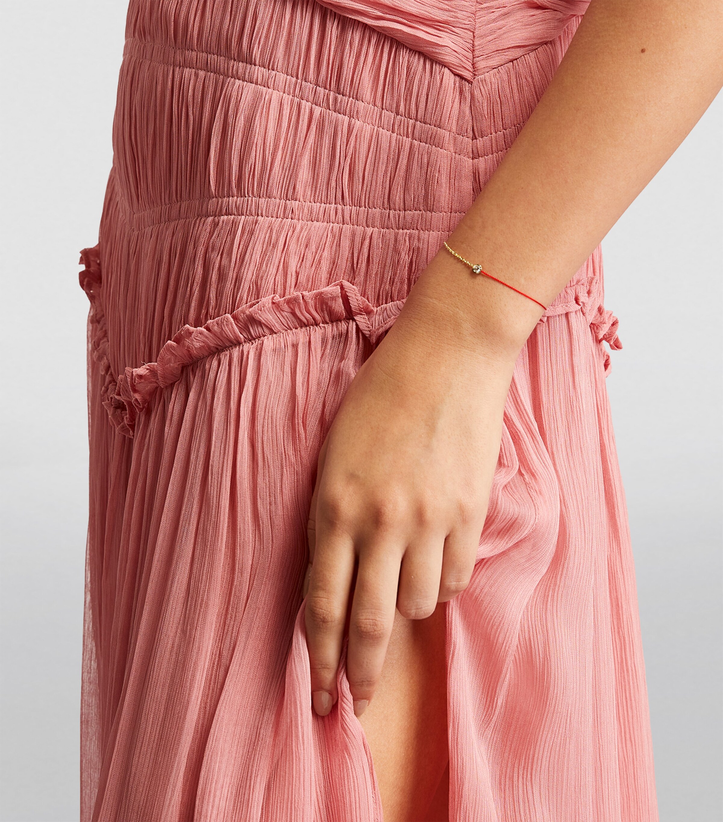 Yellow Gold and Diamond Pure Half-Chain Bracelet RED Image 3