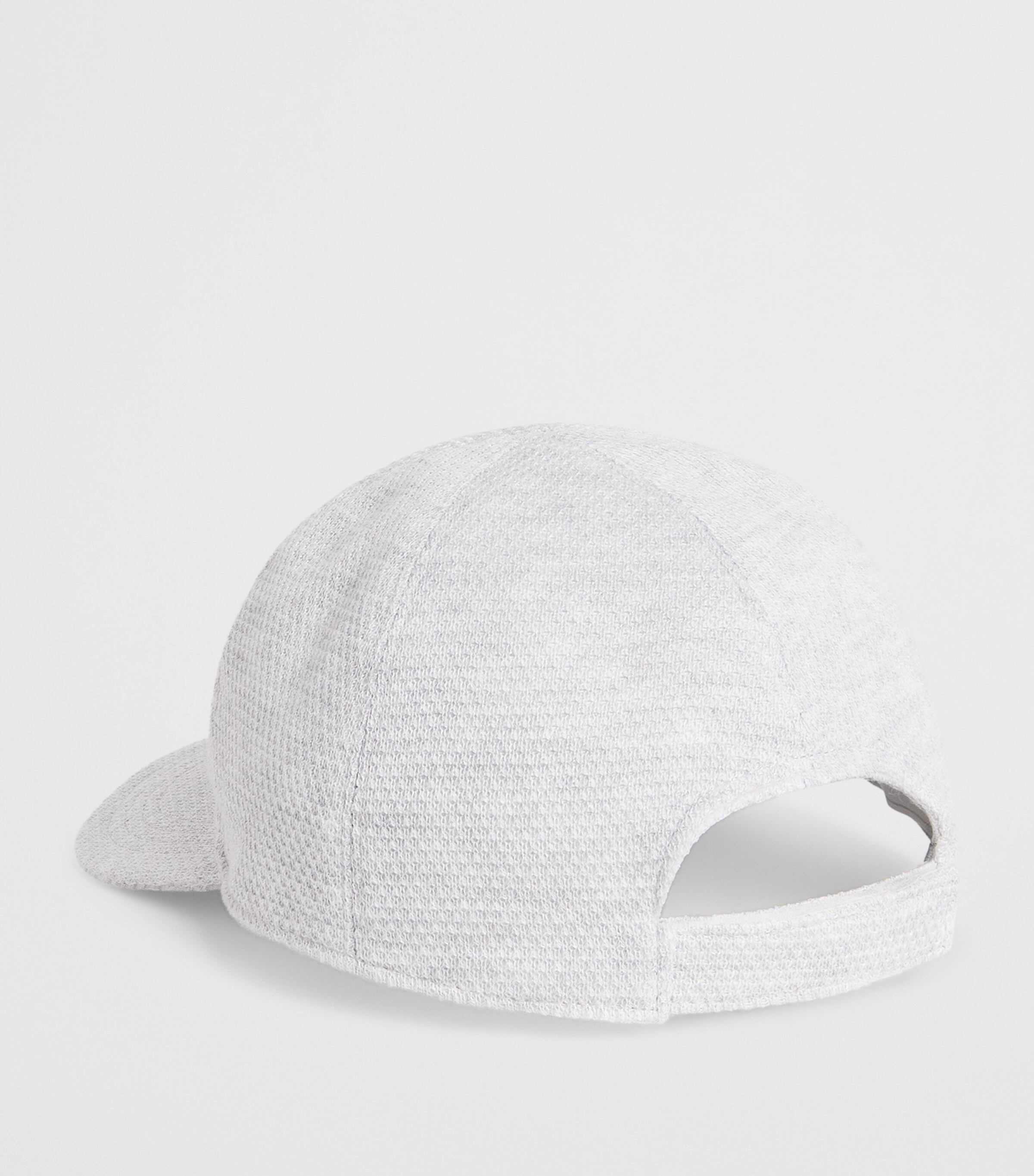 Eleventy Honeycomb-Stitch Cotton Baseball Cap Grigio Chiaro Melang Image 3