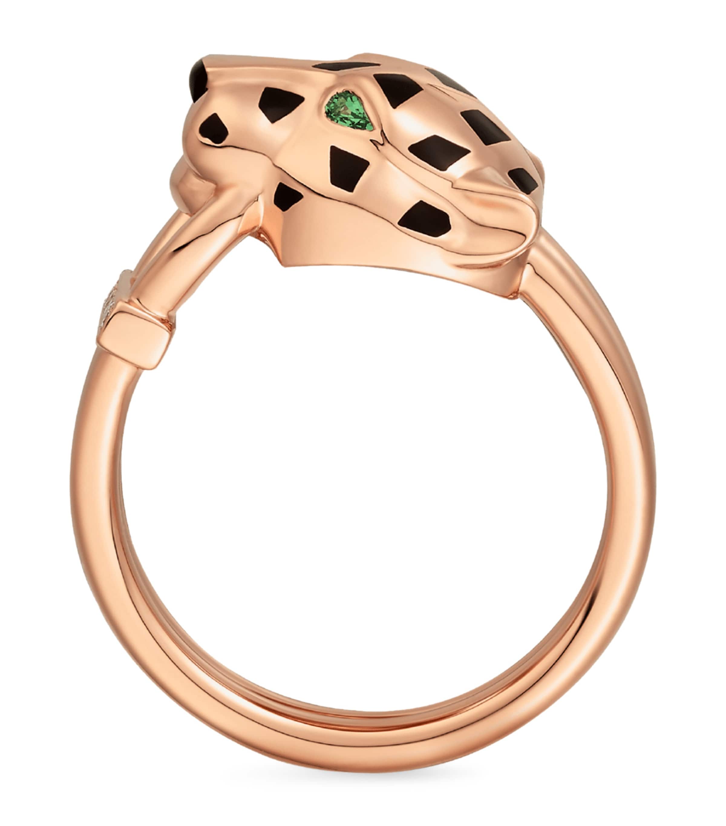 Rose Gold, Diamond, Tsavorite and Onyx Panthère de Cartier Ring ROSE GOLD Image 3