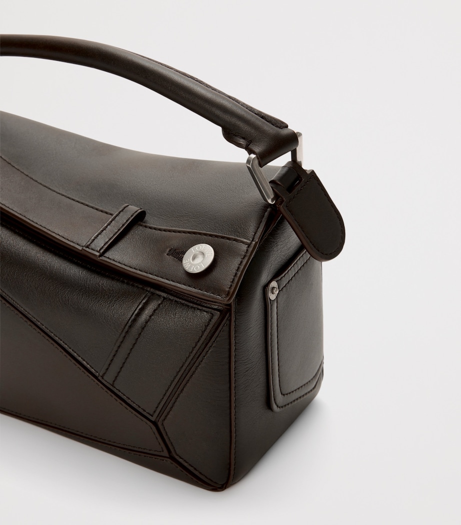 Small Calfskin Puzzle Panta Top-Handle Bag VINTAGE BROWN Image 10