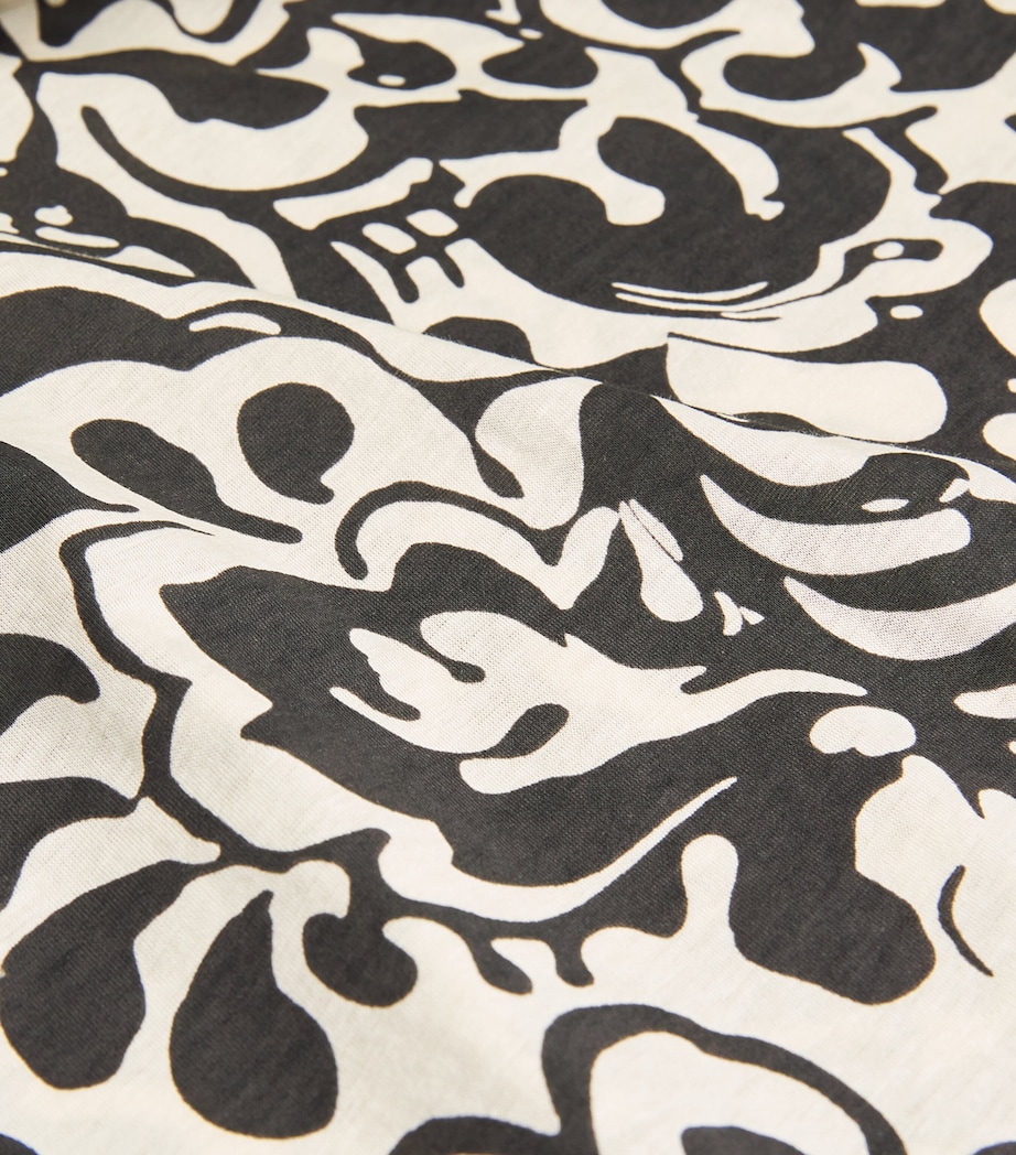 Weekend Max Mara Womens Cotton Graphic T-Shirt Black Image 5
