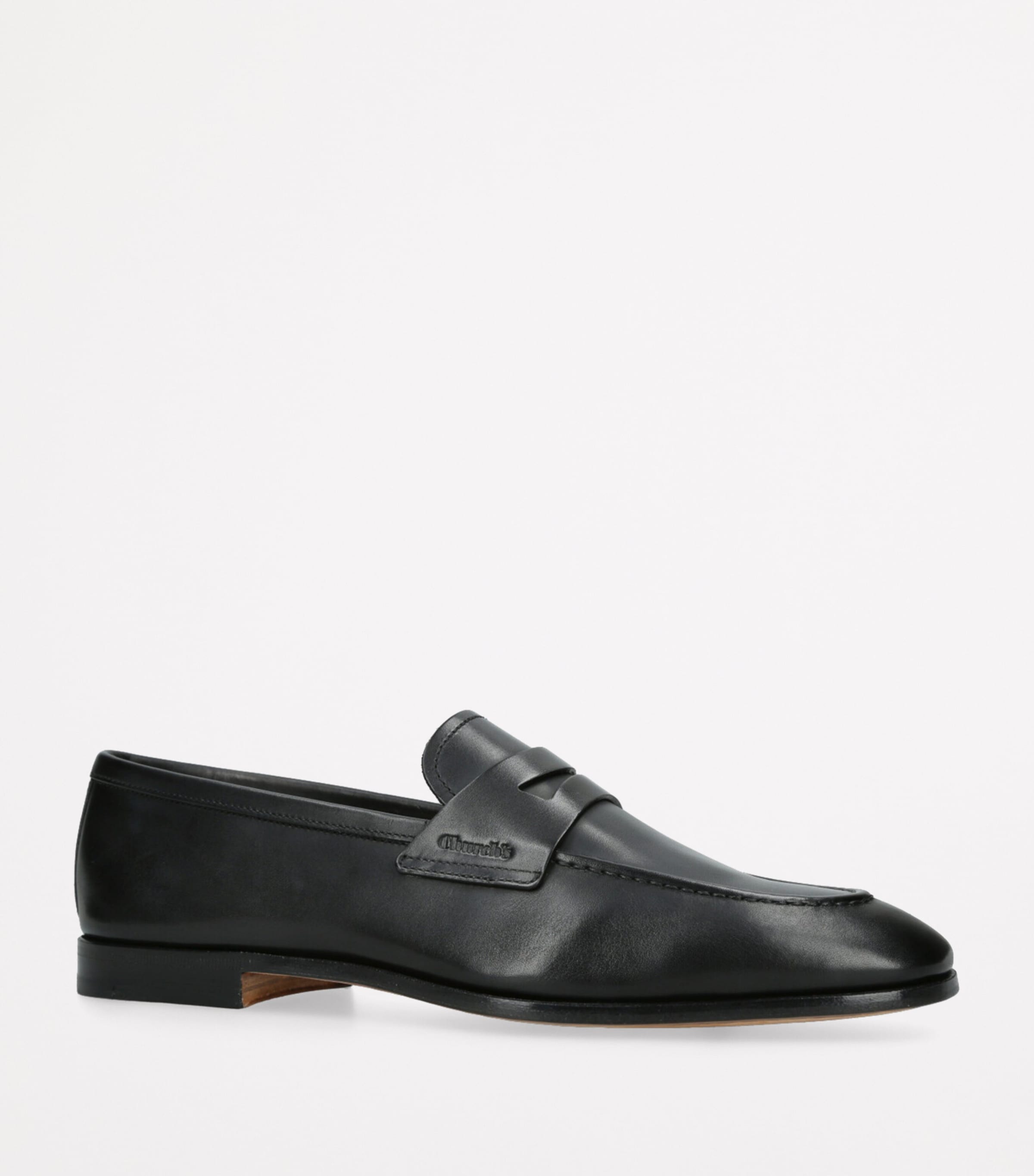 Leather Maesteg Loafers BLACK Image 3