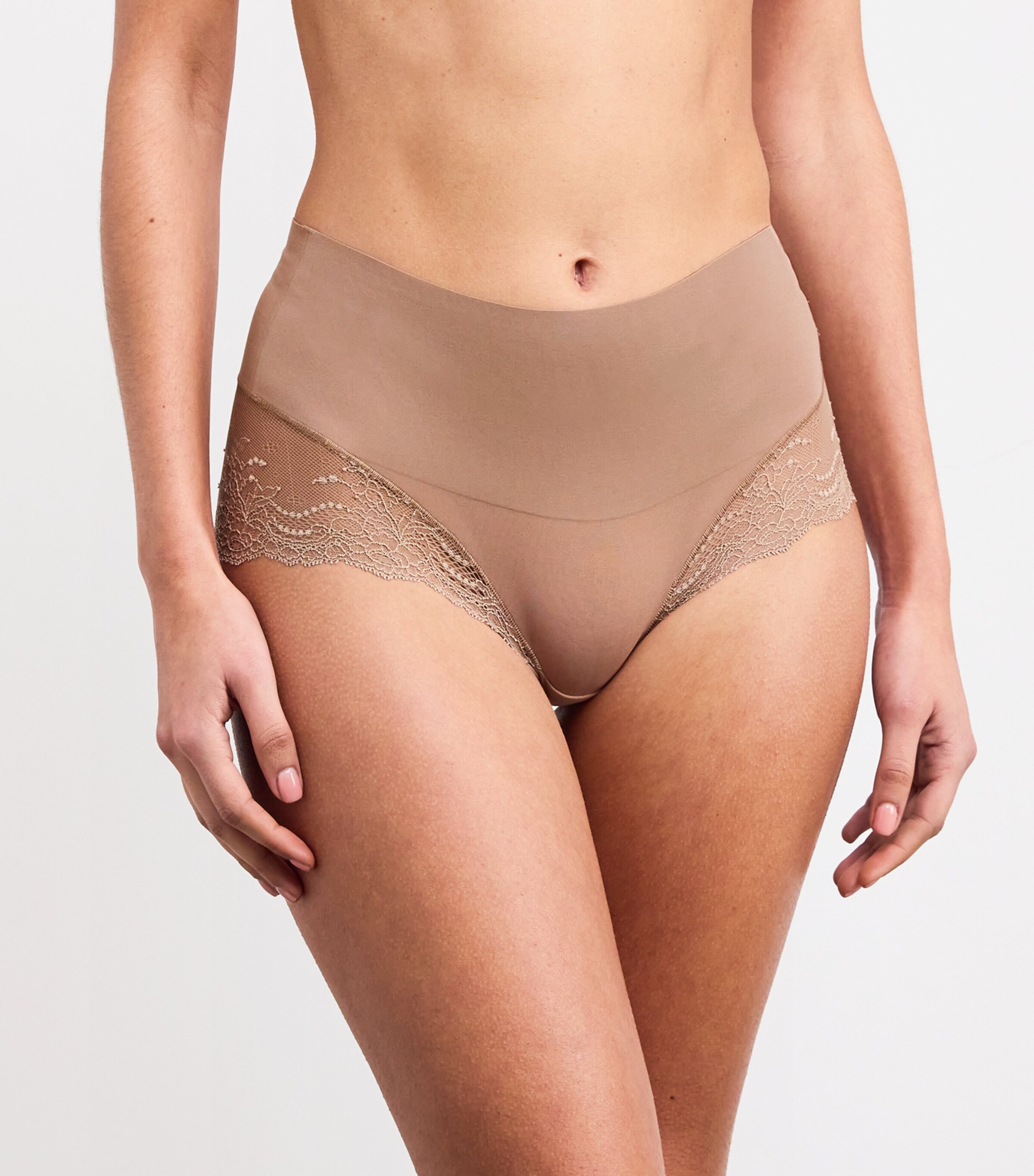 Lace Undie-Tectable Hipster Briefs CAFE AU LAIT Image 2