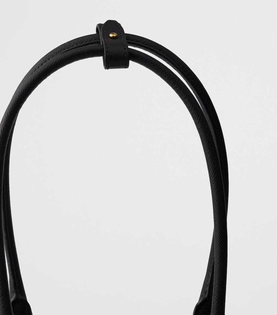 Prada Medium Leather Galleria Top-Handle Bag Black Image 8
