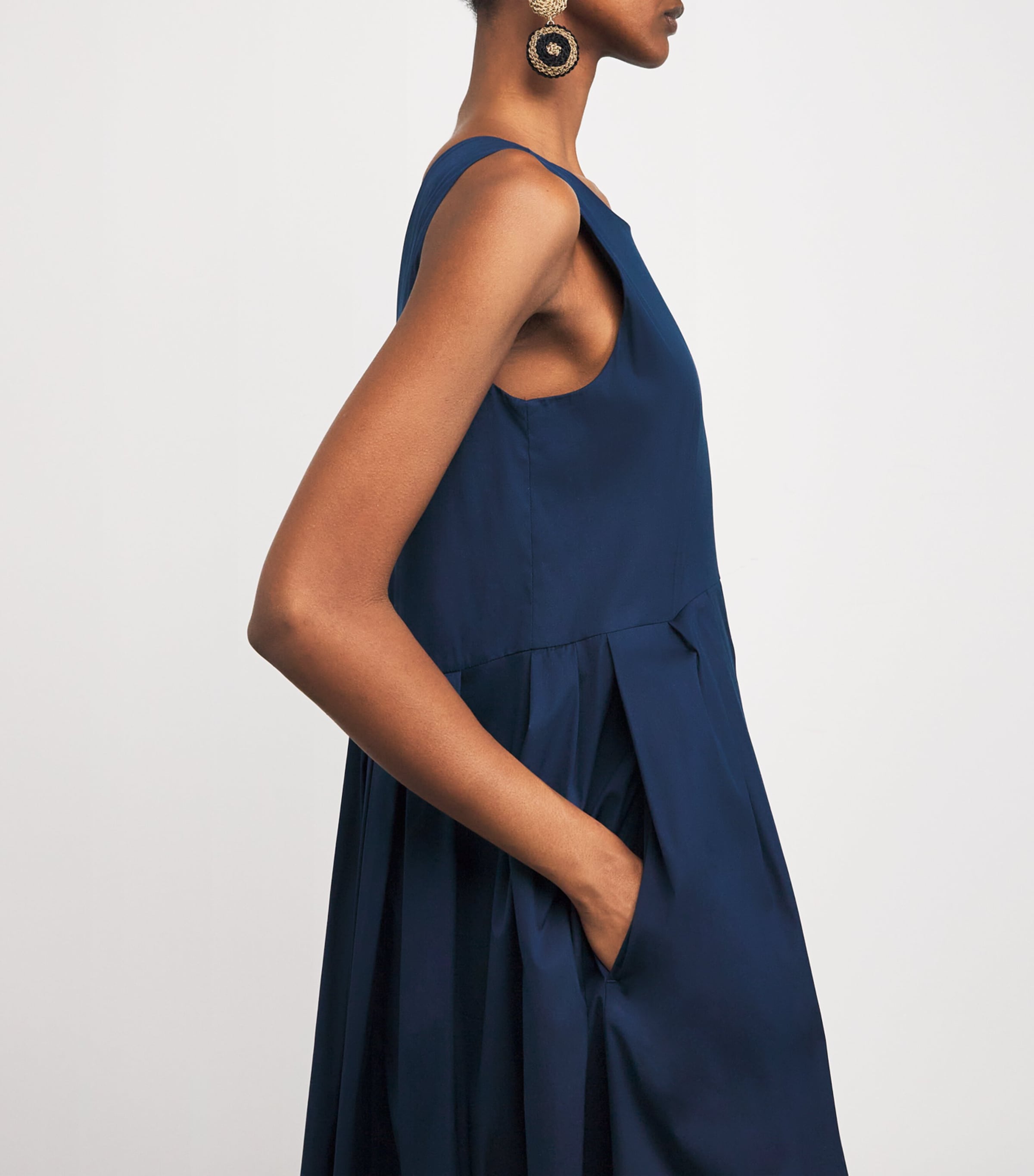 Max Mara Poplin Sleeveless Midi Dress | Harrods HK