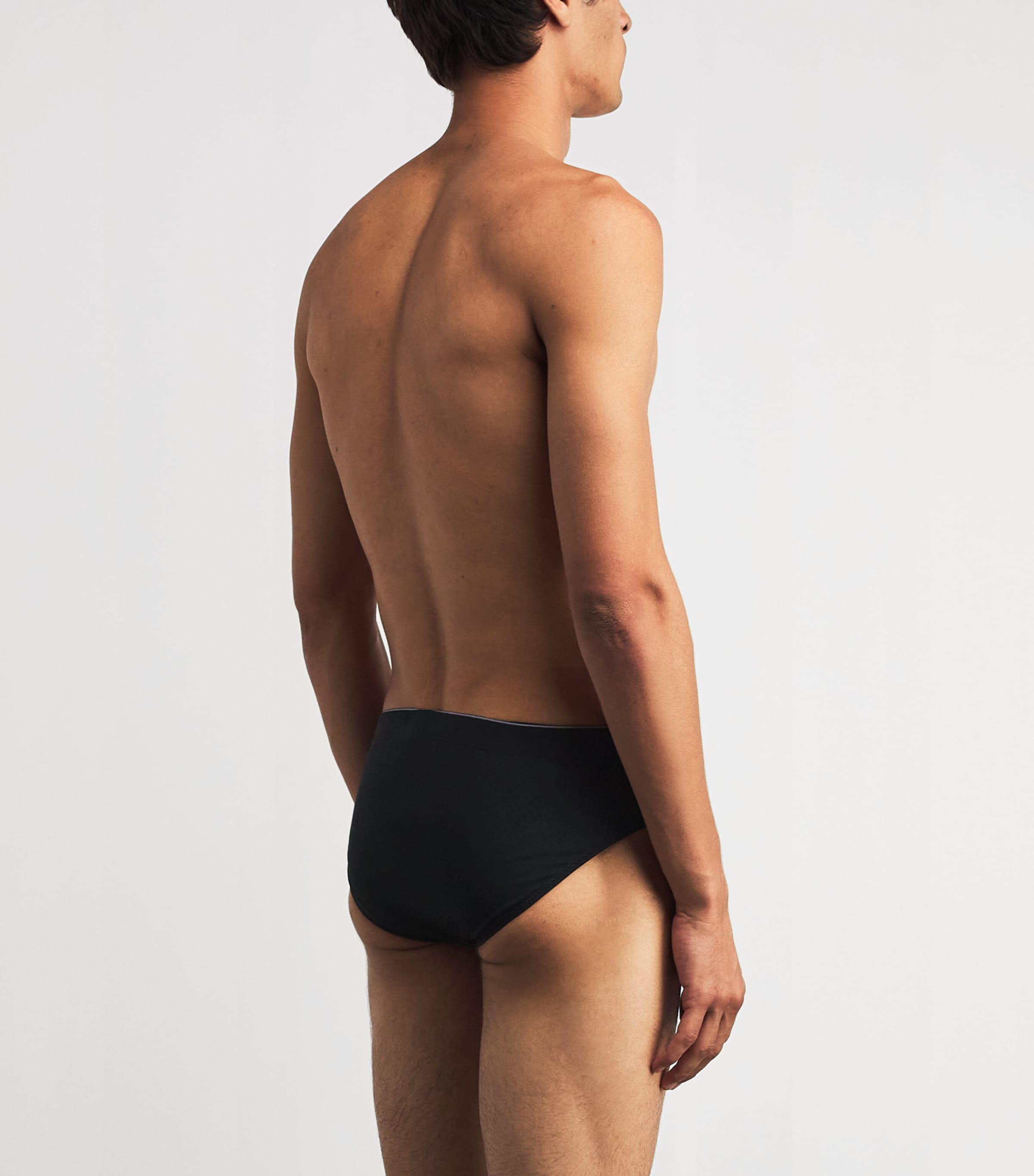 Hanro Mens Cotton Superior Briefs Black Image 3