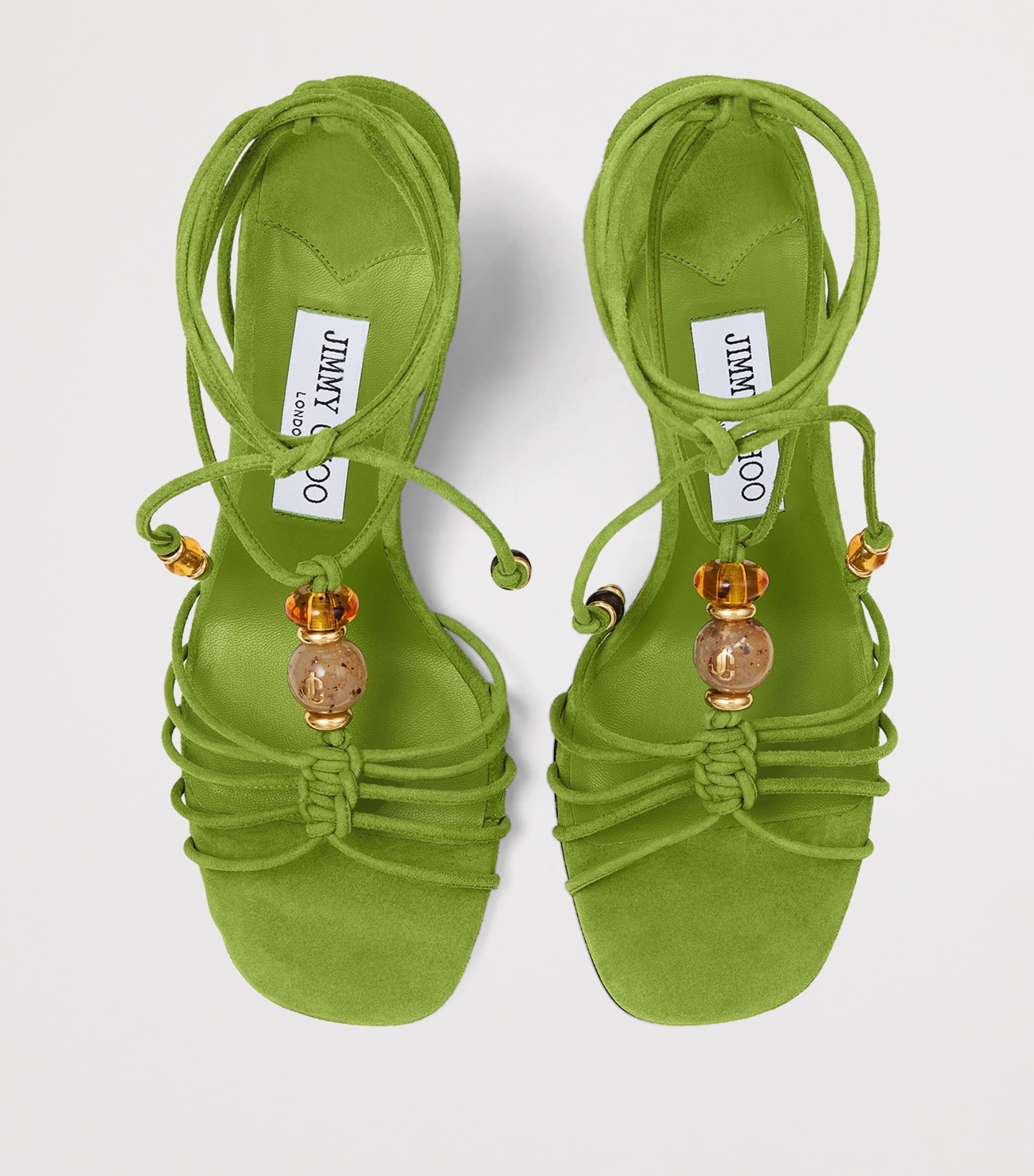 Jimmy Choo Lova 85 Suede Wedge Sandals Clover Mix Image 4