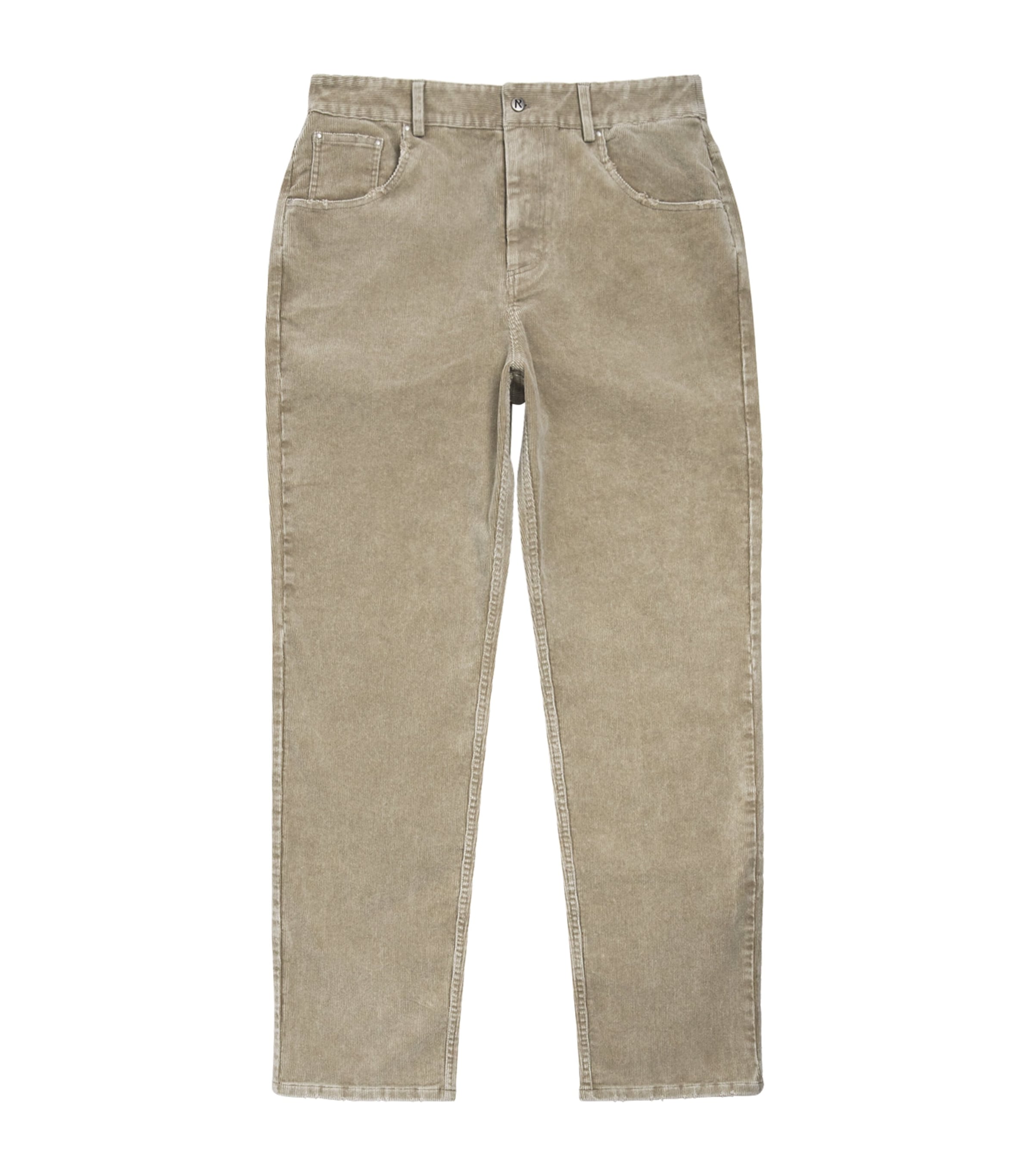 Represent Mens Corduroy Straight Trousers Vintage Khaki Image 1