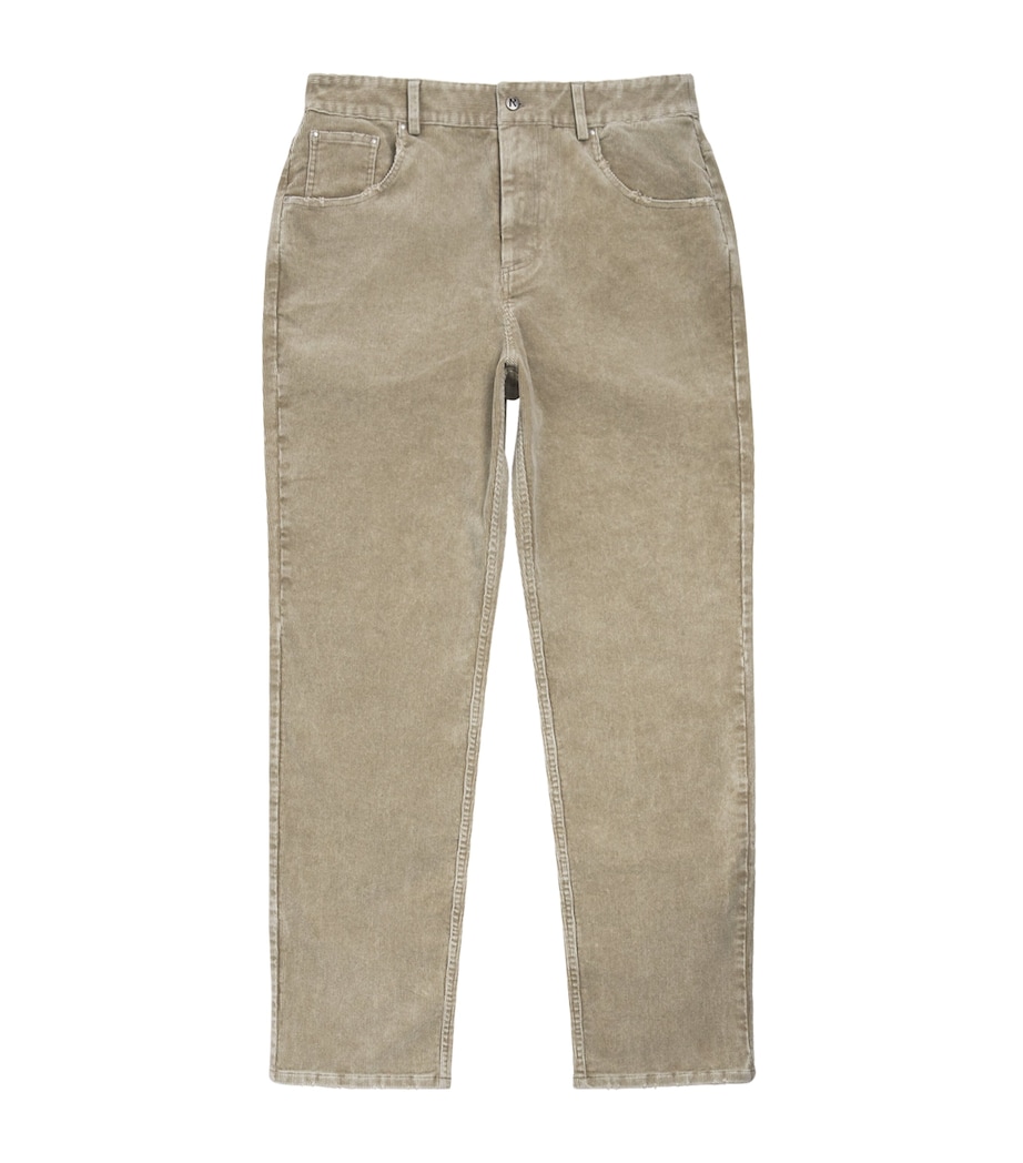 Represent Mens Corduroy Straight Trousers Vintage Khaki Image 1