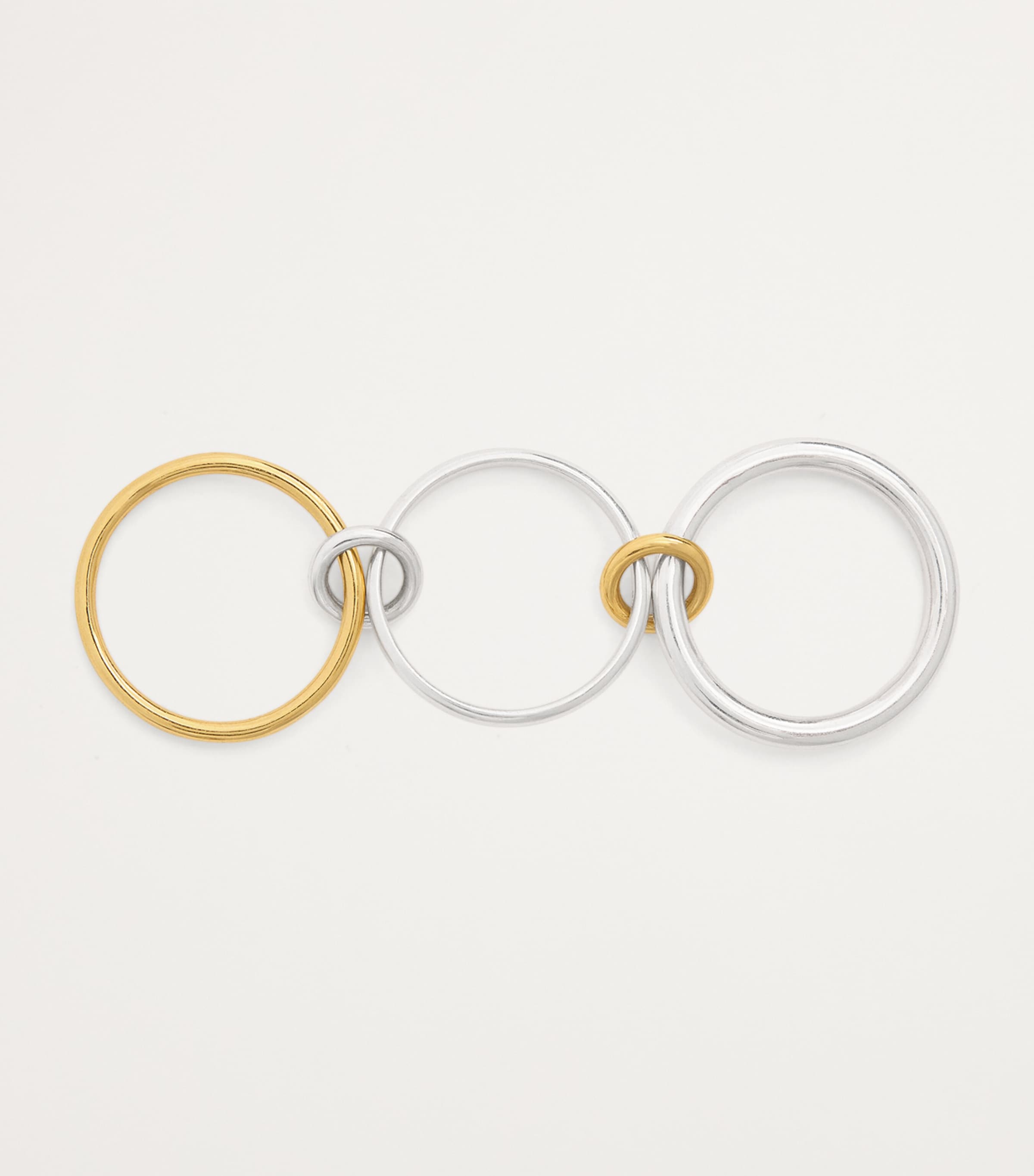 Mixed Gold Core Connect Ring STERLING SILVER Image 3